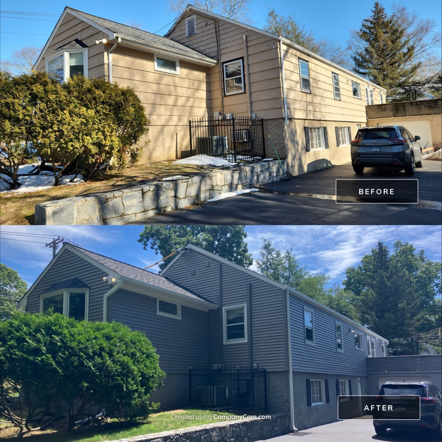 Siding Renovation with Cert Monogram D/4 x 12'6" Clapboard, Driftwood Blend by DiGiorgi Roofing and Siding Inc