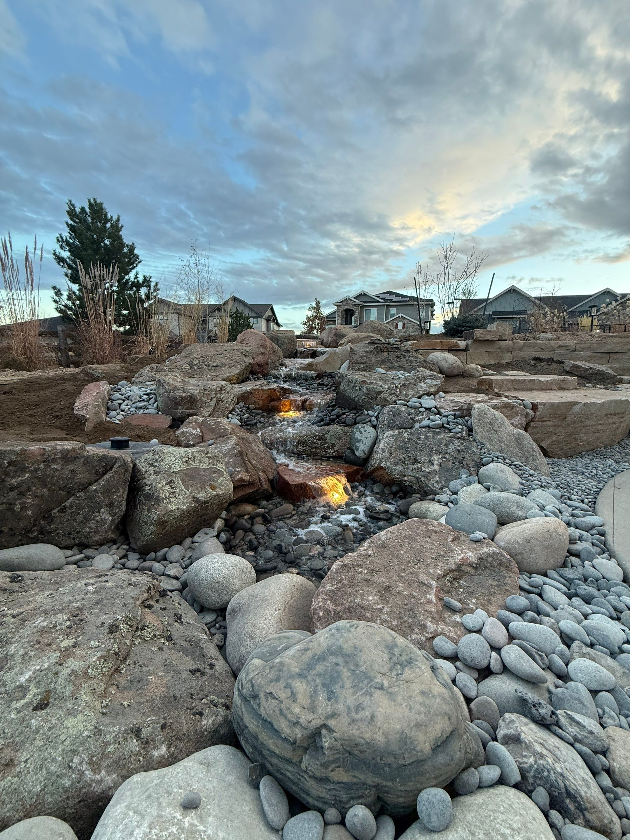 waterfalls in Arvada by JRM landscape & design