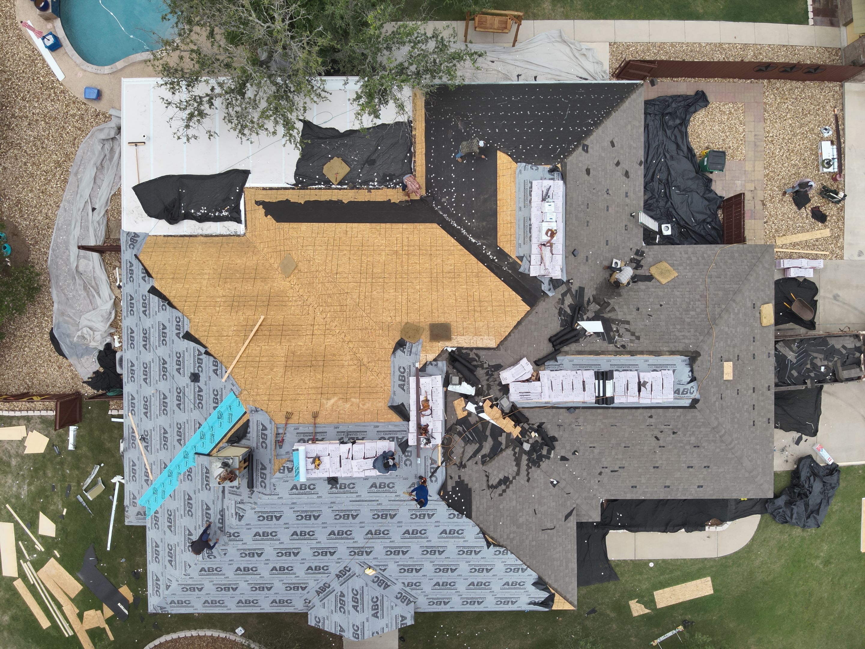 Residential Roof Replacement with Owens Corning - Duration - Sedona Canyon by Action Exteriors Austin