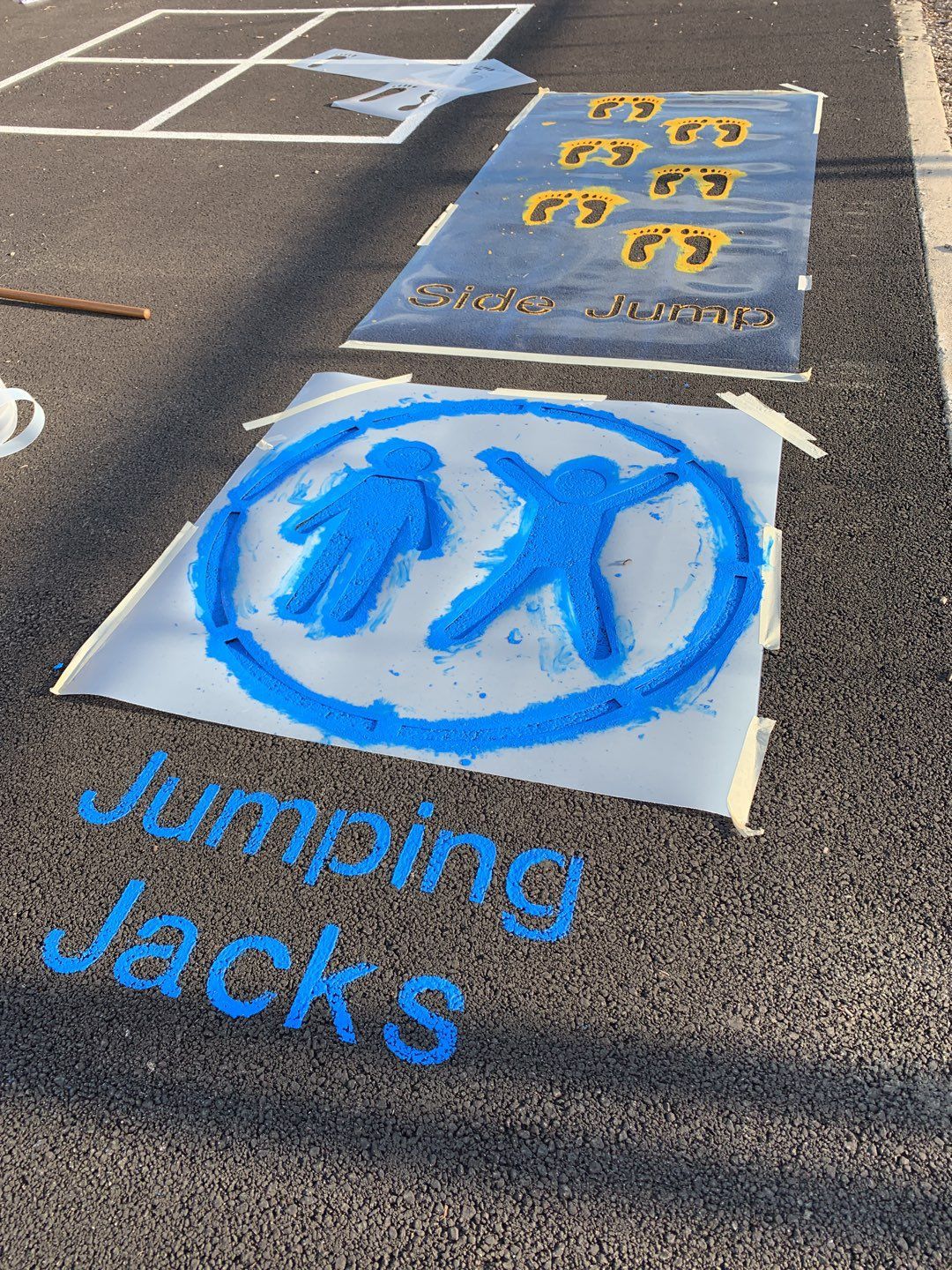 Playground Stencils using SealKrete Floor-Tex by Paint Platoon USA