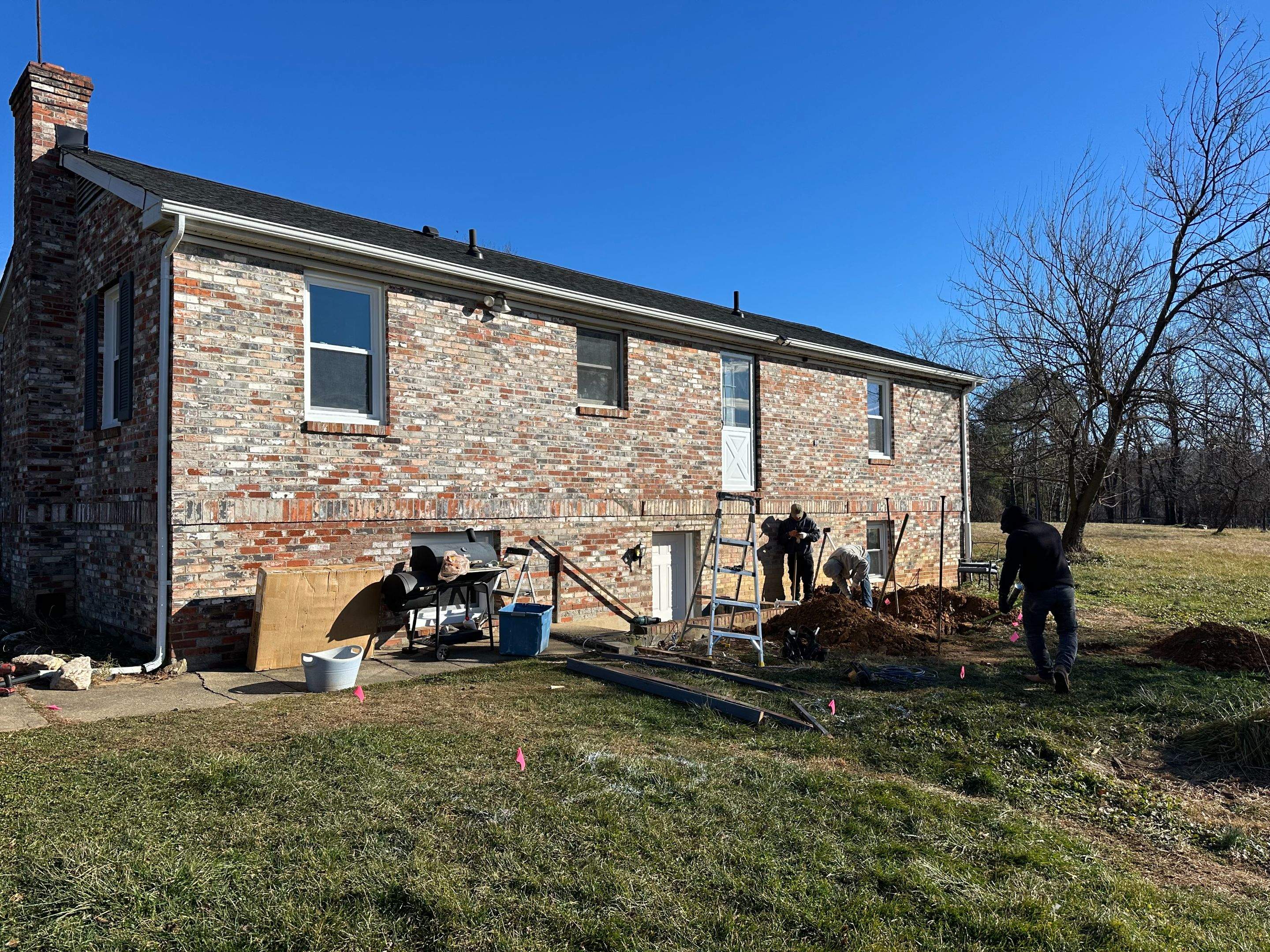 Covered Landing & Paver Patio in Lovettsville, VA by Sunburst Construction Inc