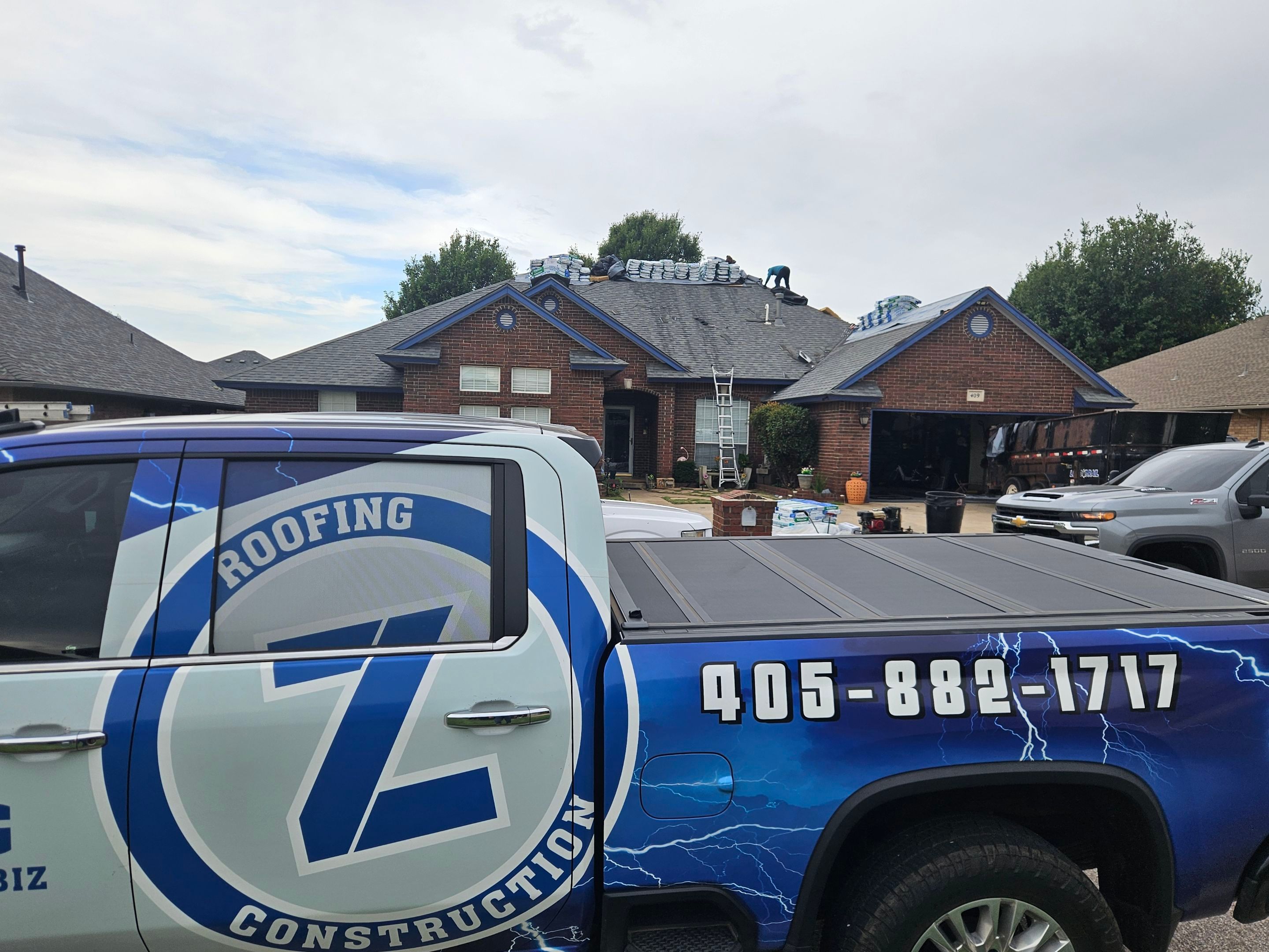 Yukon Residential Roof Replacement with Malarkey Vista Class 4 Shingles by Z Construction & Roofing, LLC