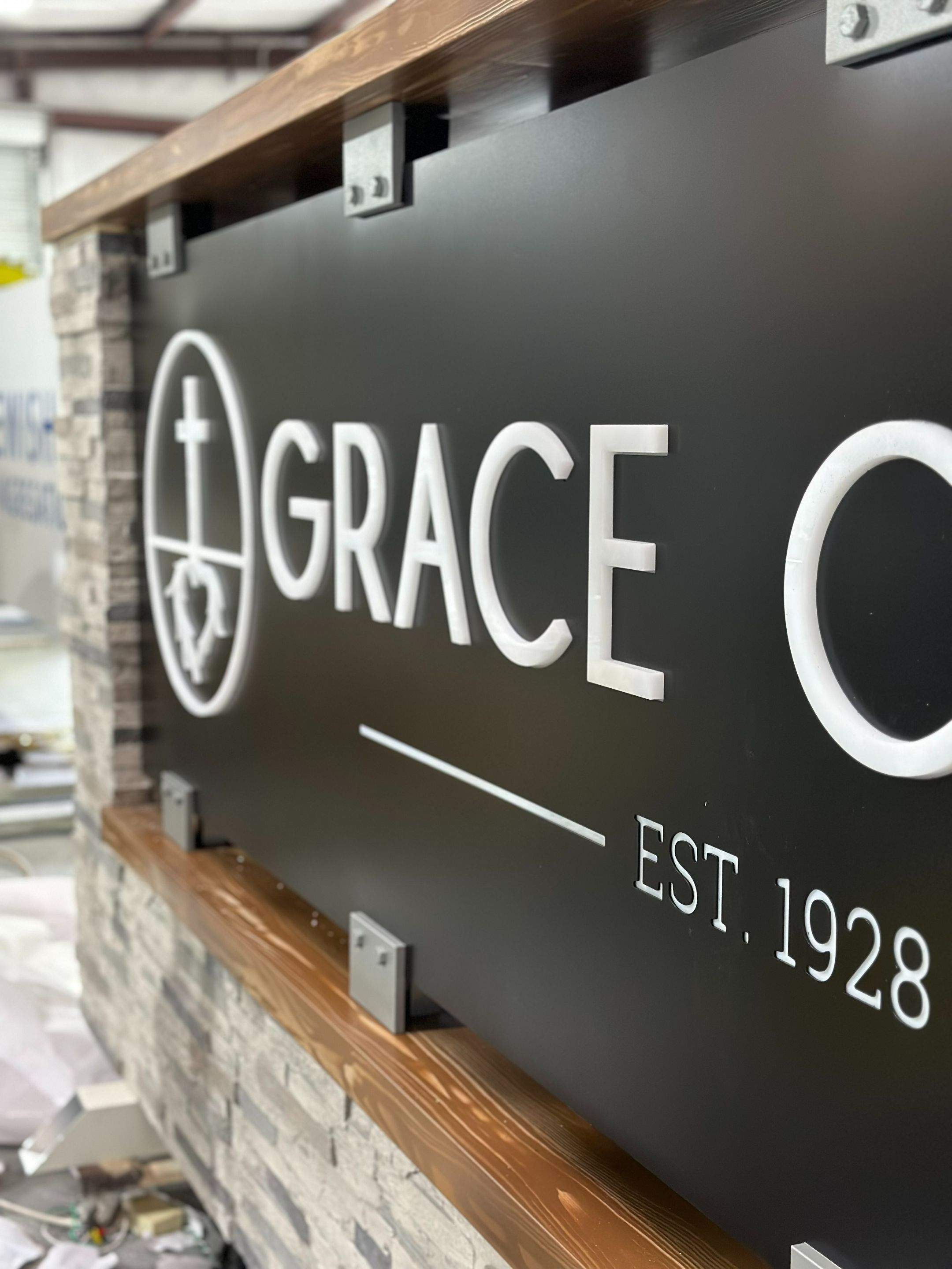 Monument Sign for Grace Chapel by SignCrafters