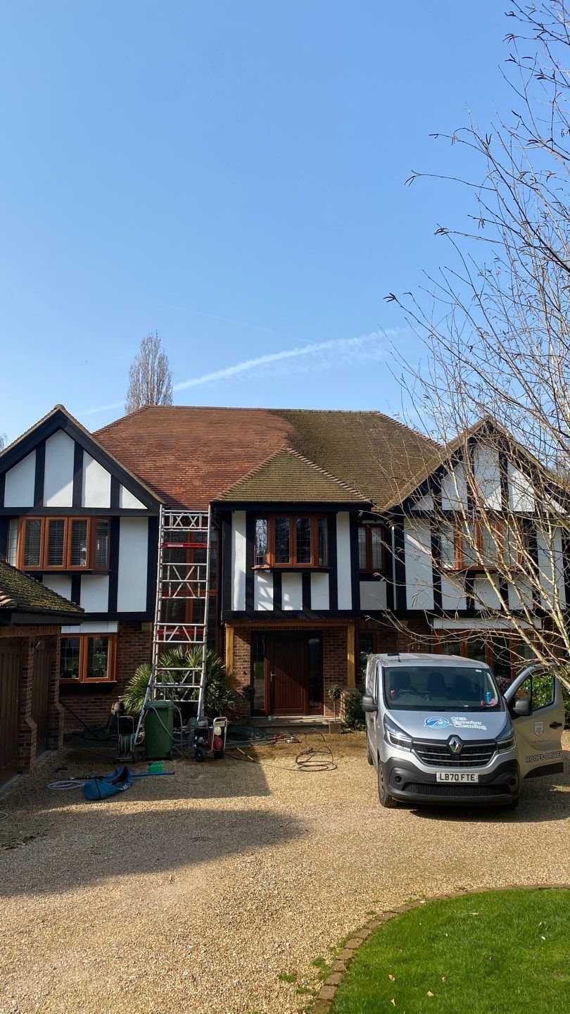 Roof Clean - Moss Removal using Honda 15lpm Low Pressure Washing Machine by Ges Exterior Cleaning ltd