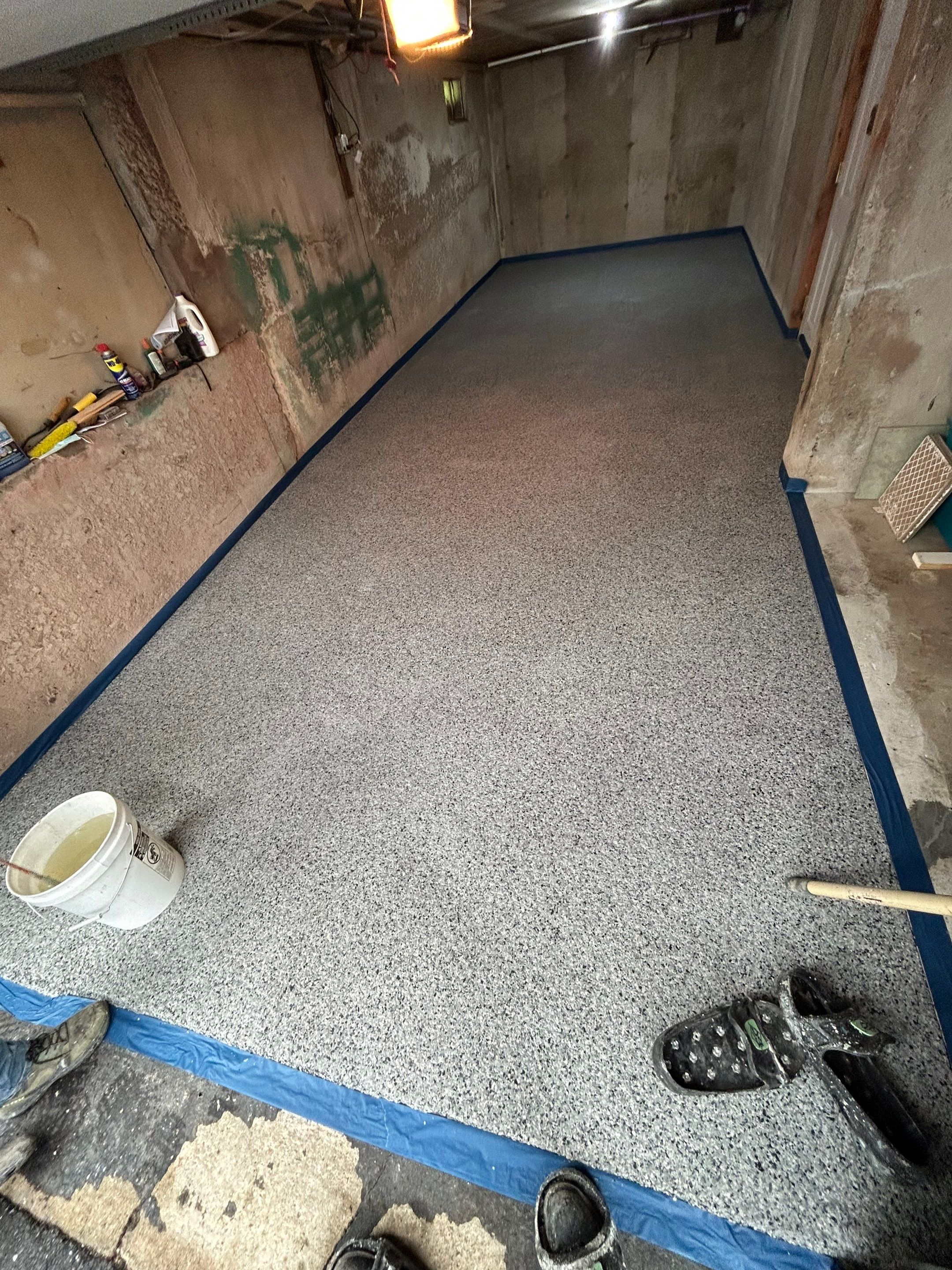 Concrete Floor Coating in Nightfall Finish by DiGiorgi Roofing and Siding Inc
