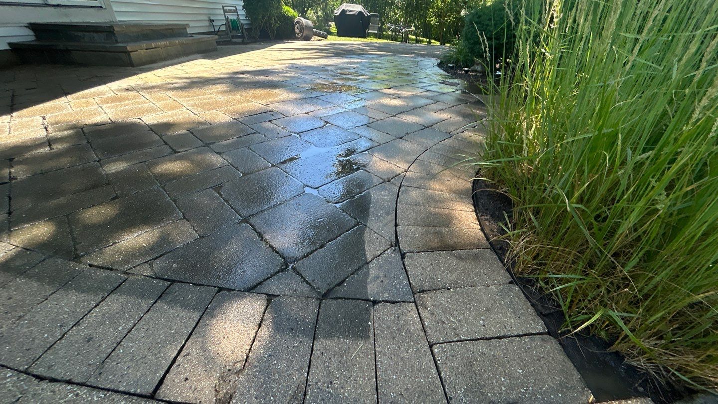 Brick paver clean, sand and seal.  using Surebond SB-1300 by Northern Power Washing LLC.