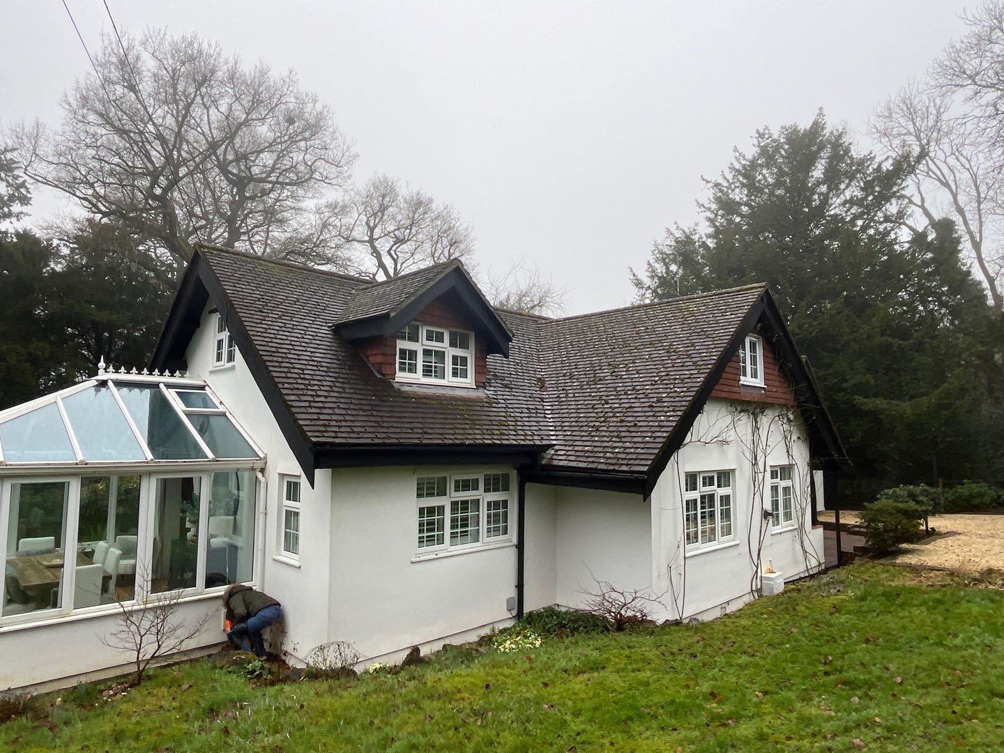 Roof and Patio Cleaning using Honda 15lpm Low Pressure Washing Machine by Ges Exterior Cleaning ltd