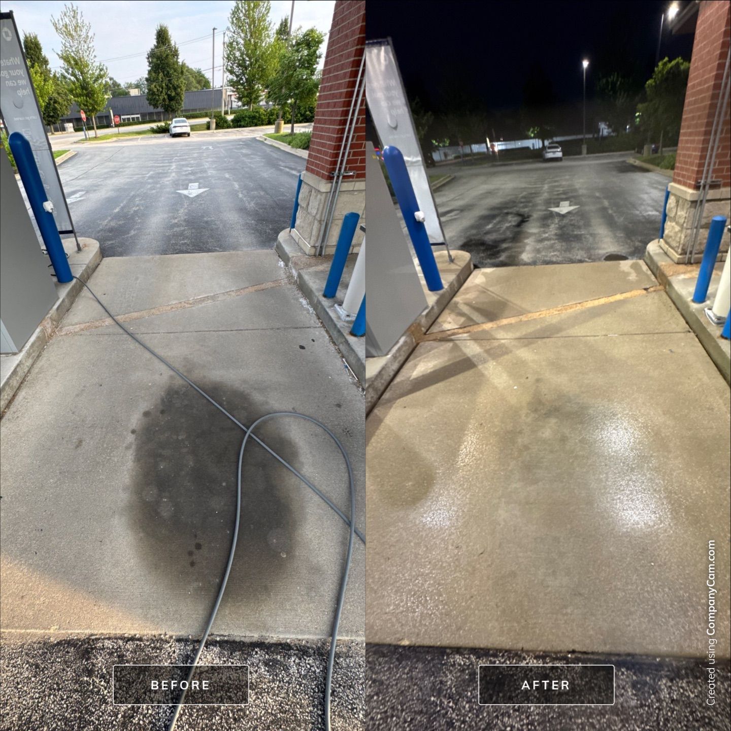 Chase Bank ATM Lane Cleaning by Simmons Power & Soft Washing