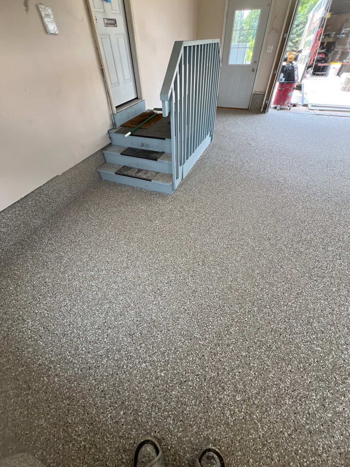 Garage using Smoke by Freedom Concrete Coatings. 
