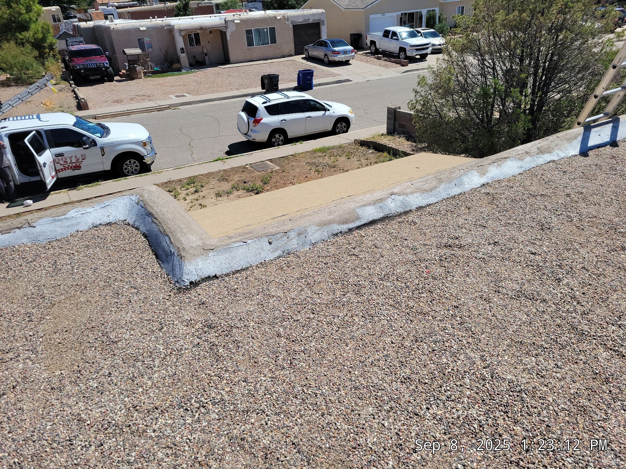 Albuquerque Flat Roof Replacement Using Tan Modified Bitumen Membrane by Doyle Roof Masters Inc