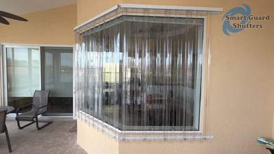 Clear Hurricane Panels w/Tracks