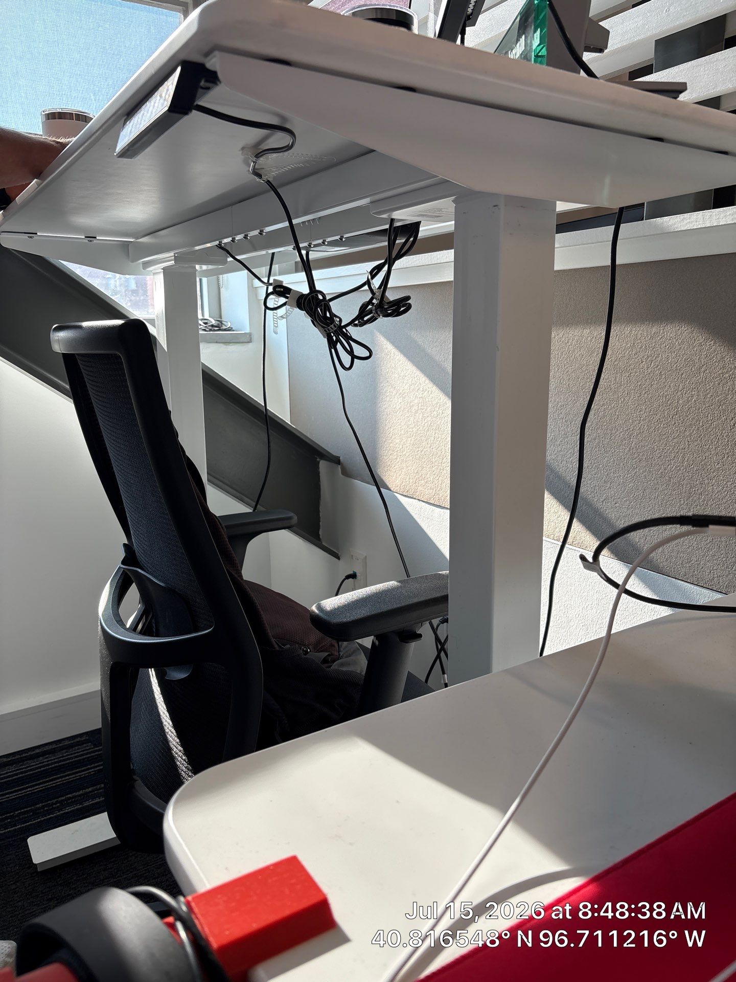 Ergonomic Workspace and Standing Desk Installation in Lincoln by CompanyCam Sales Demo