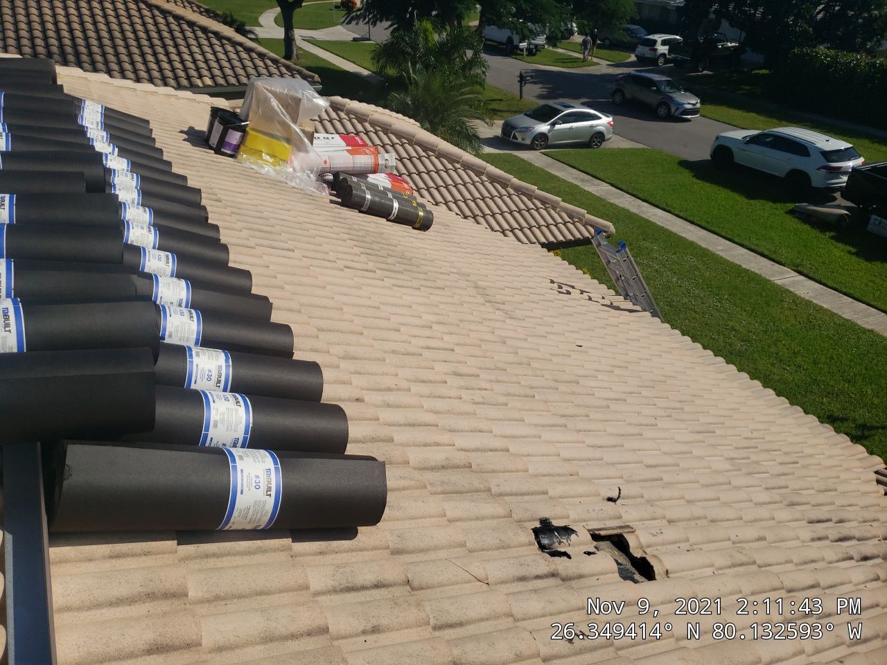 Residential Roofing Installation using 1" Nail strip metal roof by BLUES BROTHERS ROOFING