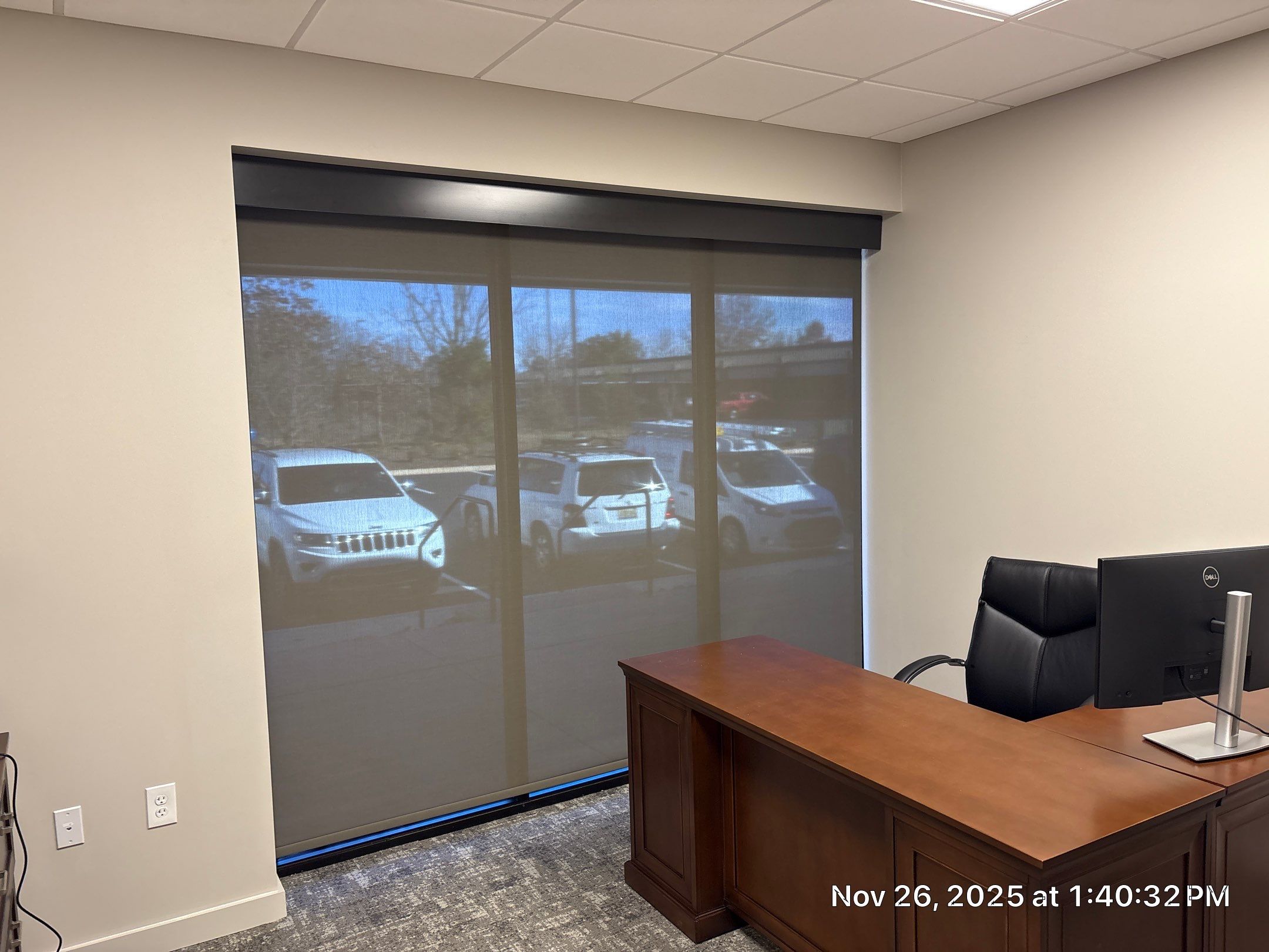 Commercial Roller Shades Project in Huntsville by Blinds and Borders