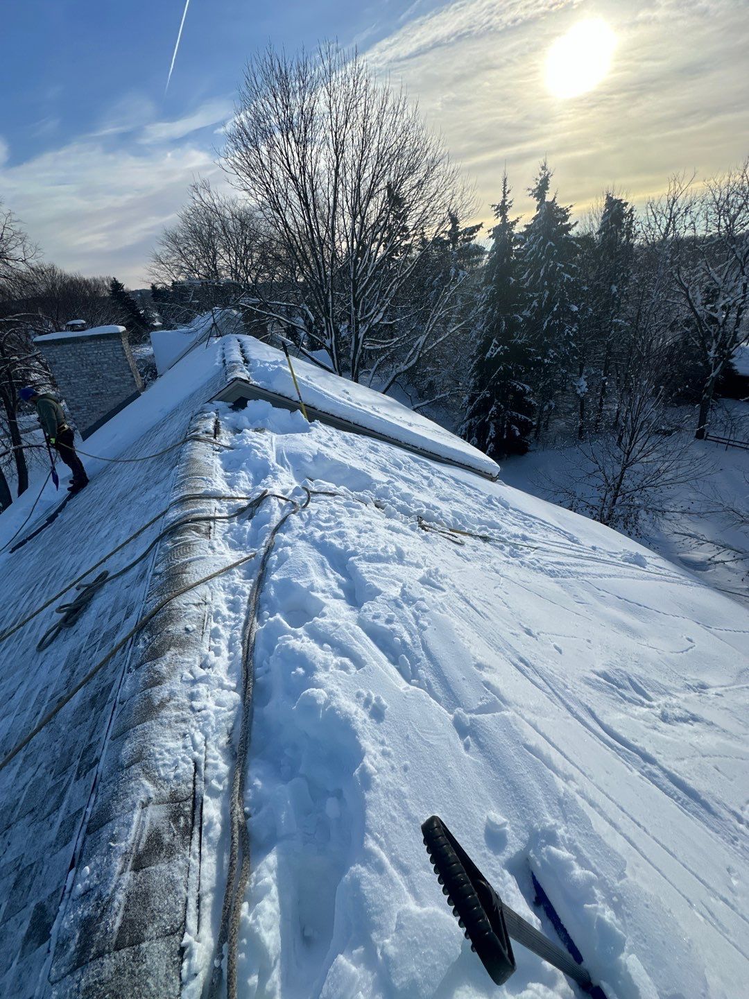 Roof Snow And Ice Dam Removal using Steamer by Stendahl Services