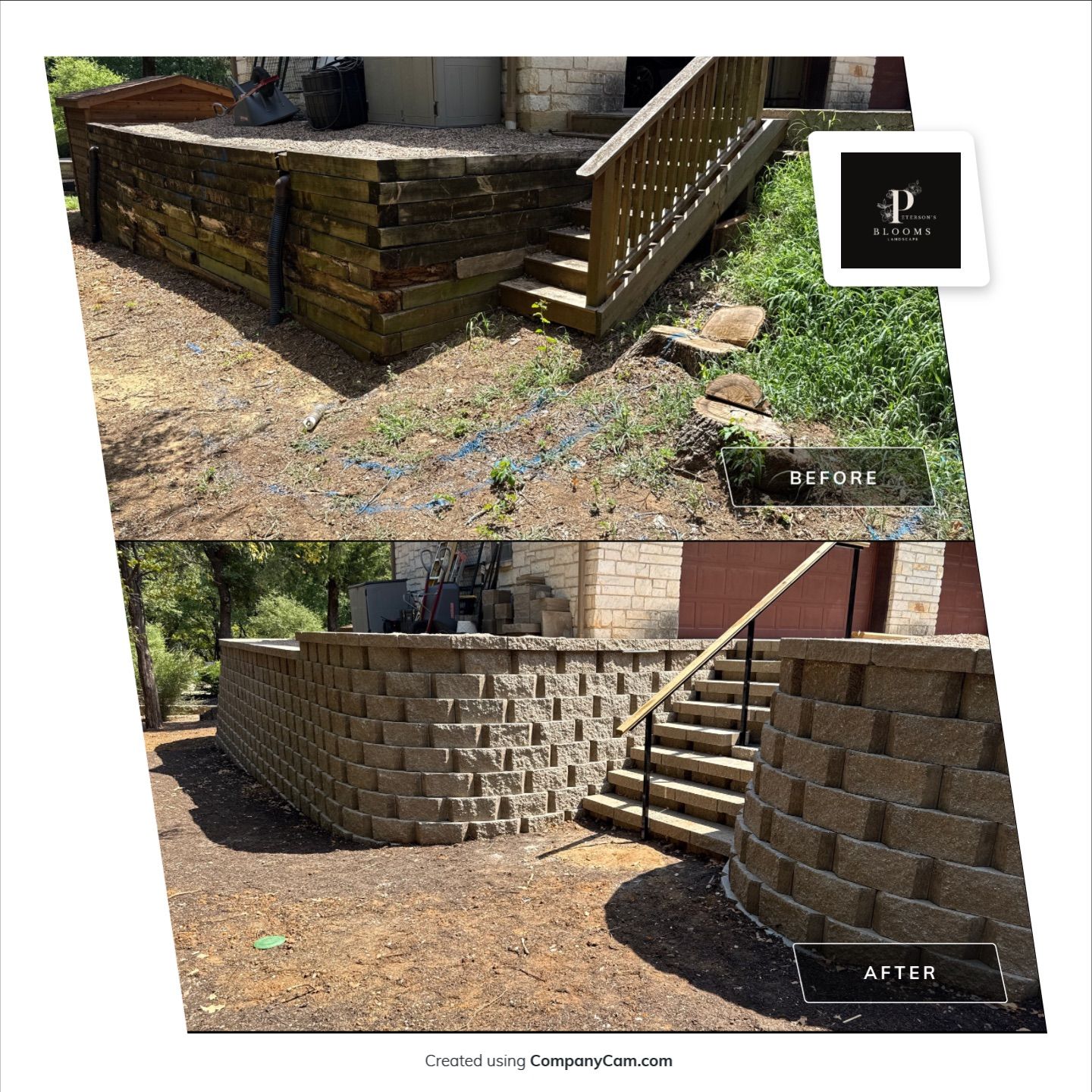 In Progress Retaining Wall Project by Peterson’s