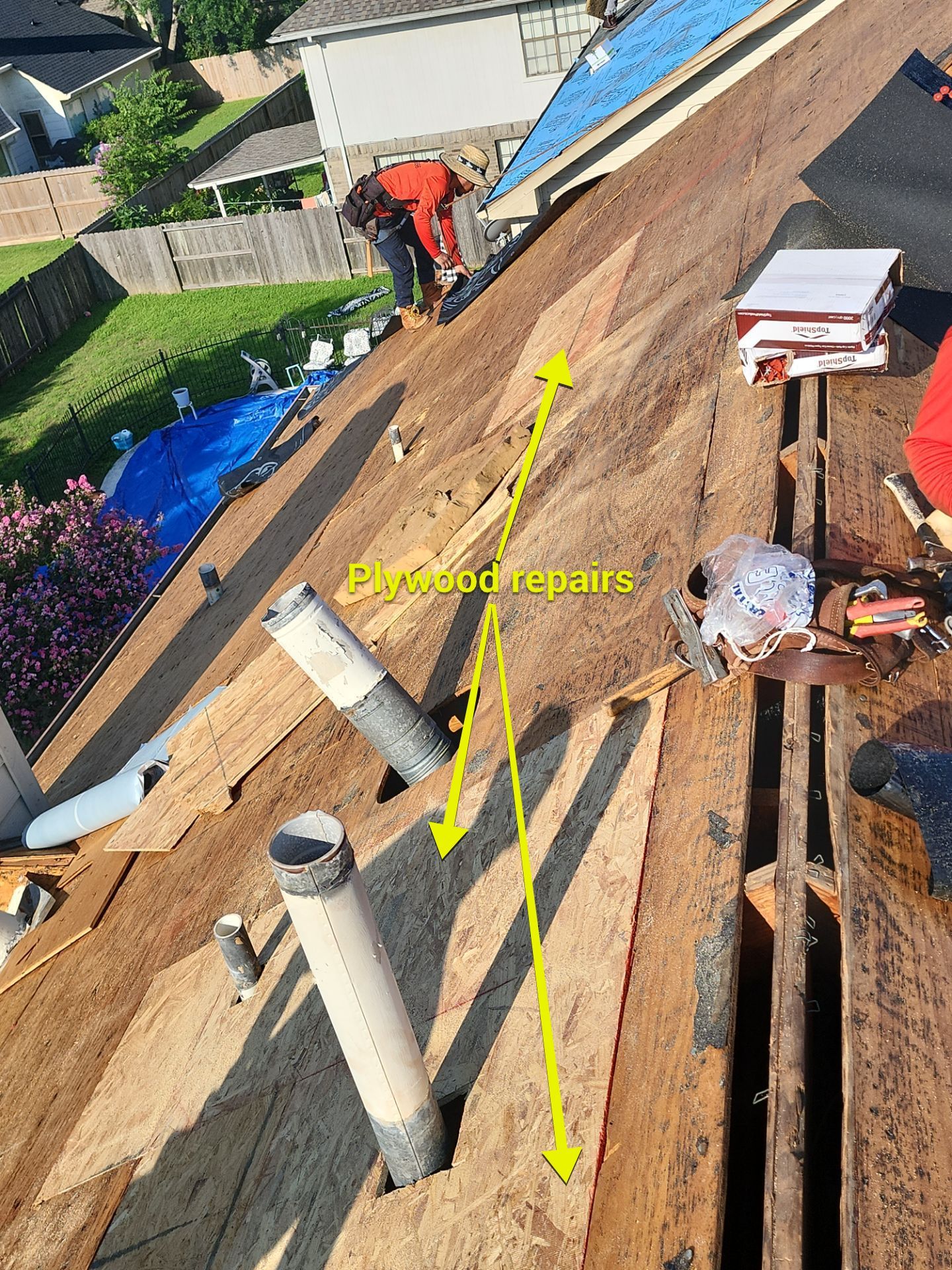 Residential Roofing Installation using Owen's Corning Duration (Lifetime) Shingles by Roof Repair Company