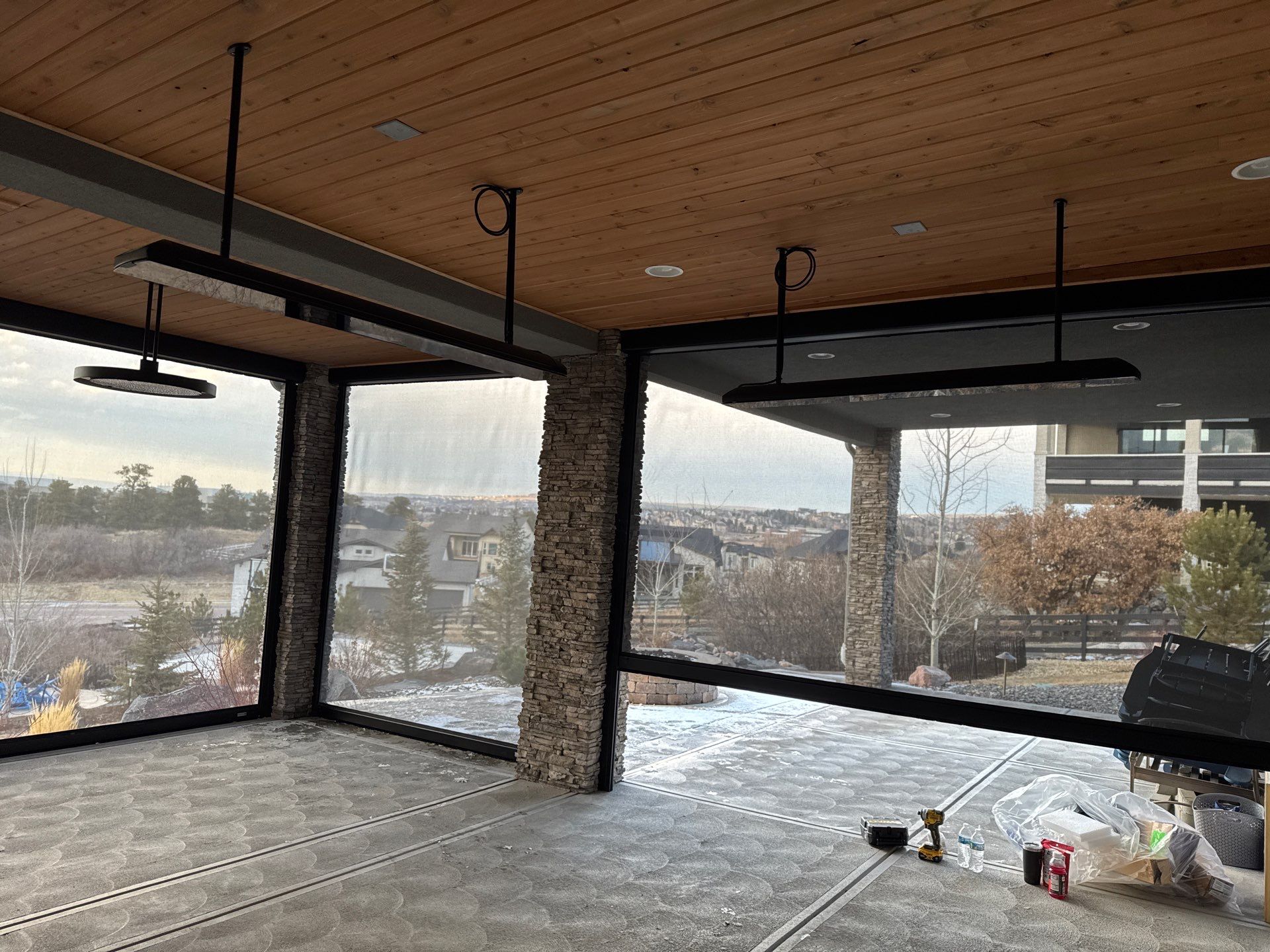 Motorized Screens & Outdoor Heaters by Outdoor Solutions Colorado