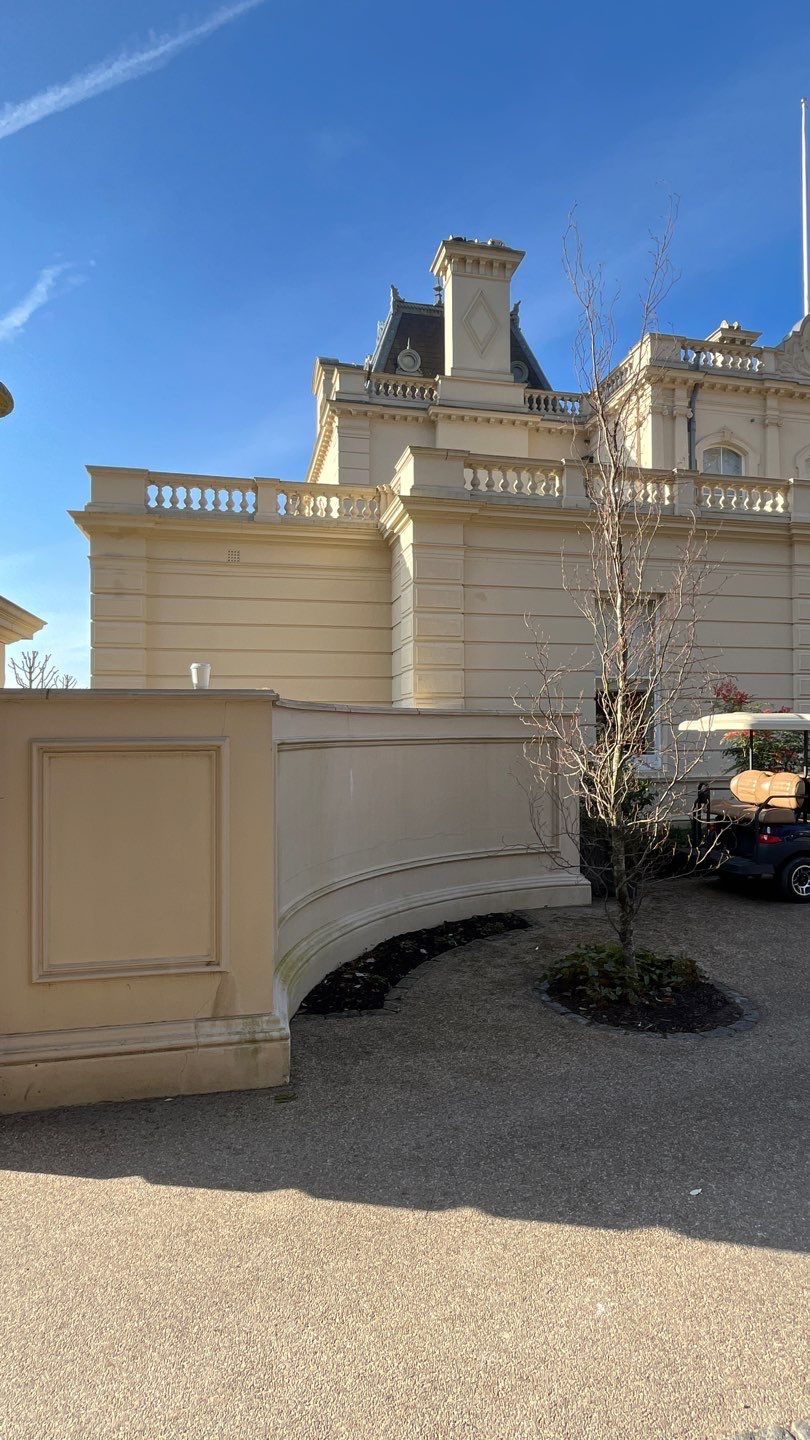 Render - Stone Work - Car parks using honda 21 ltr/min by Ges Exterior Cleaning ltd