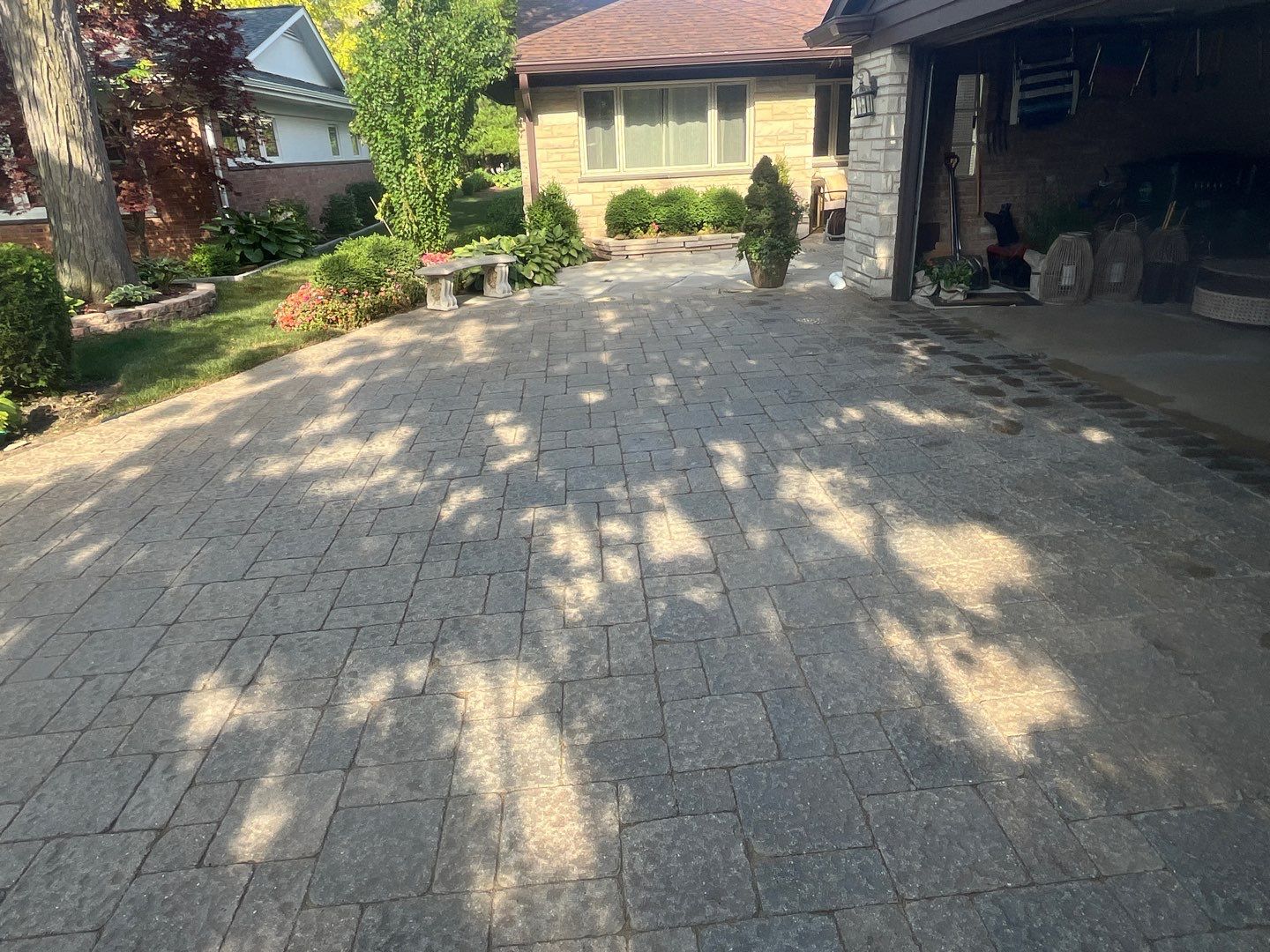 Brick paver clean, sand and seal.  using Surebond SB-1300 by Northern Power Washing LLC.