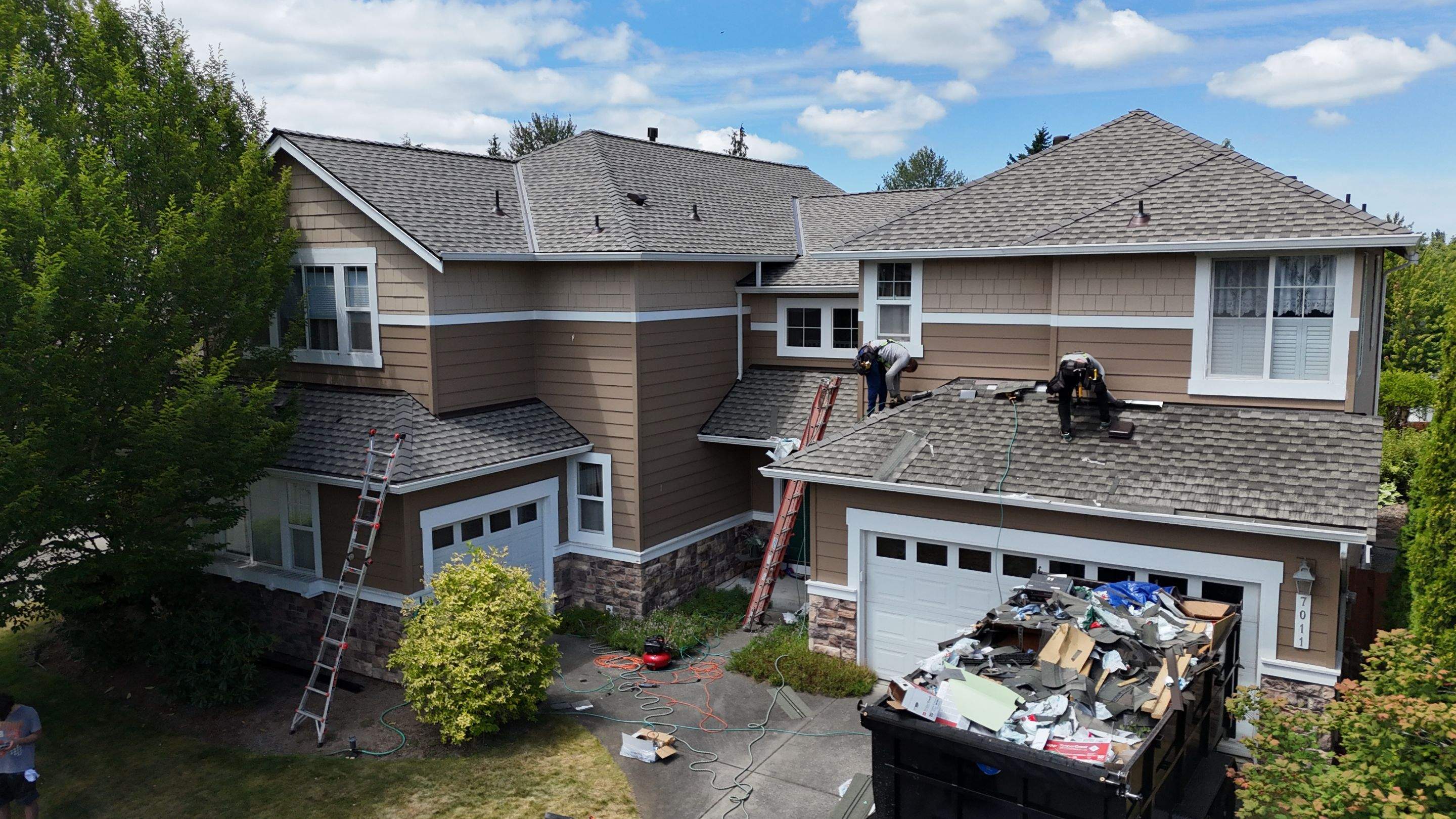 Residential Roofing Installation using GAF UHDZ Shingles by Roofing Formula LLC