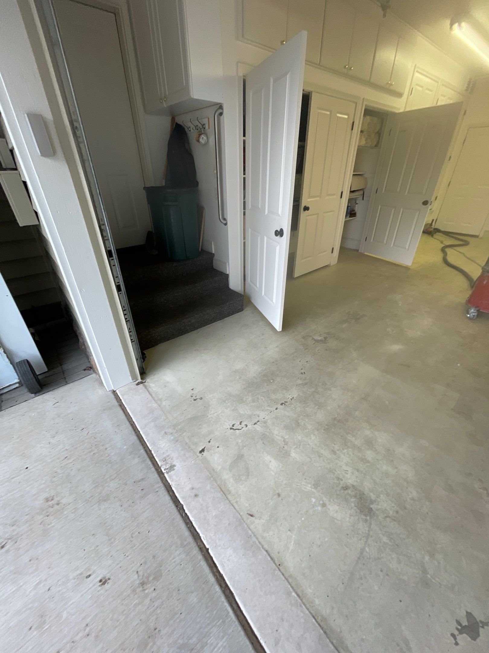 Garage Transformation using Driftwood Colorway by Croc Coatings, LLC