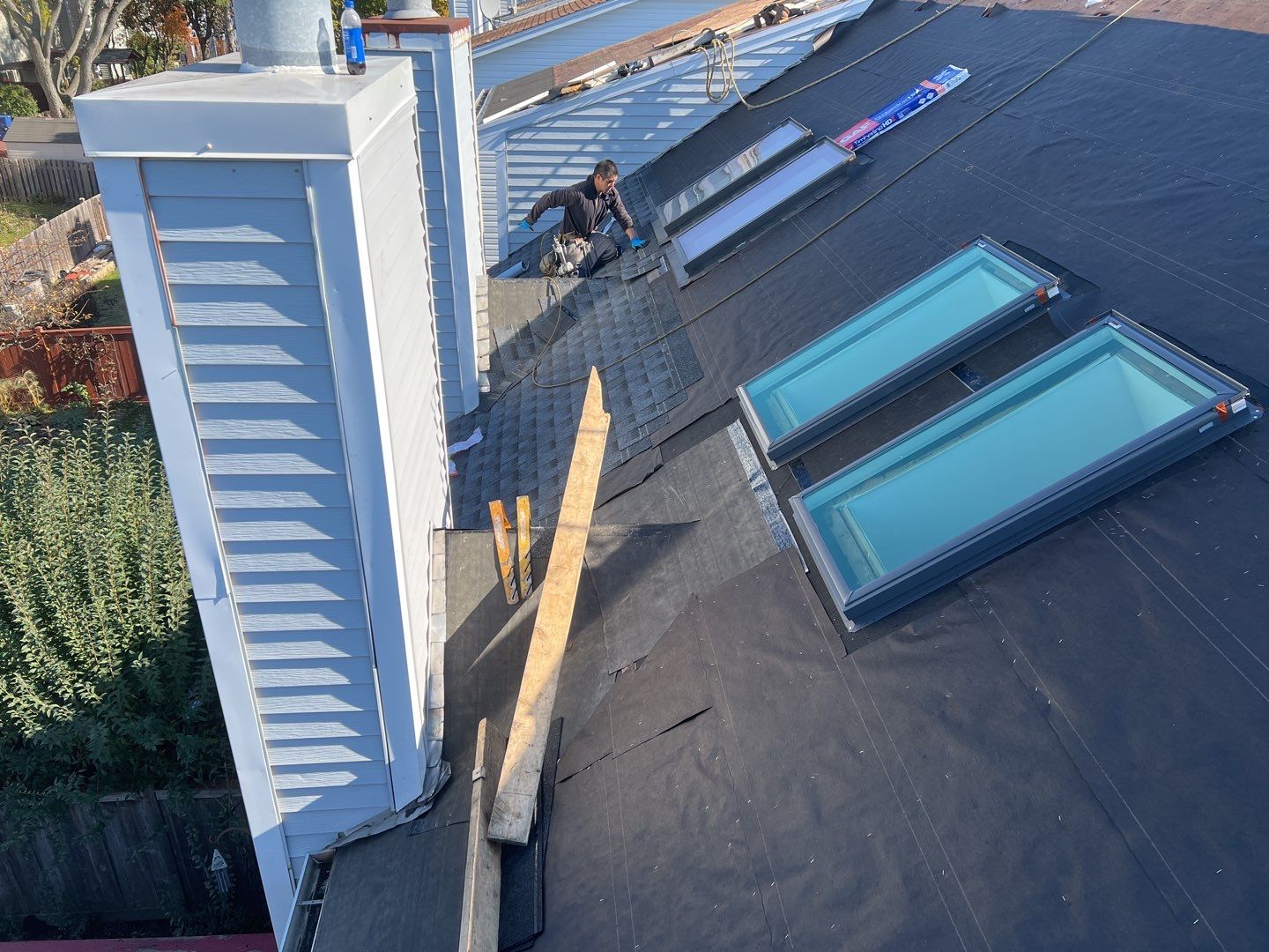 Multi-family unit roof replacement. using GAF Timberline HDZ by Pro Home Services Inc