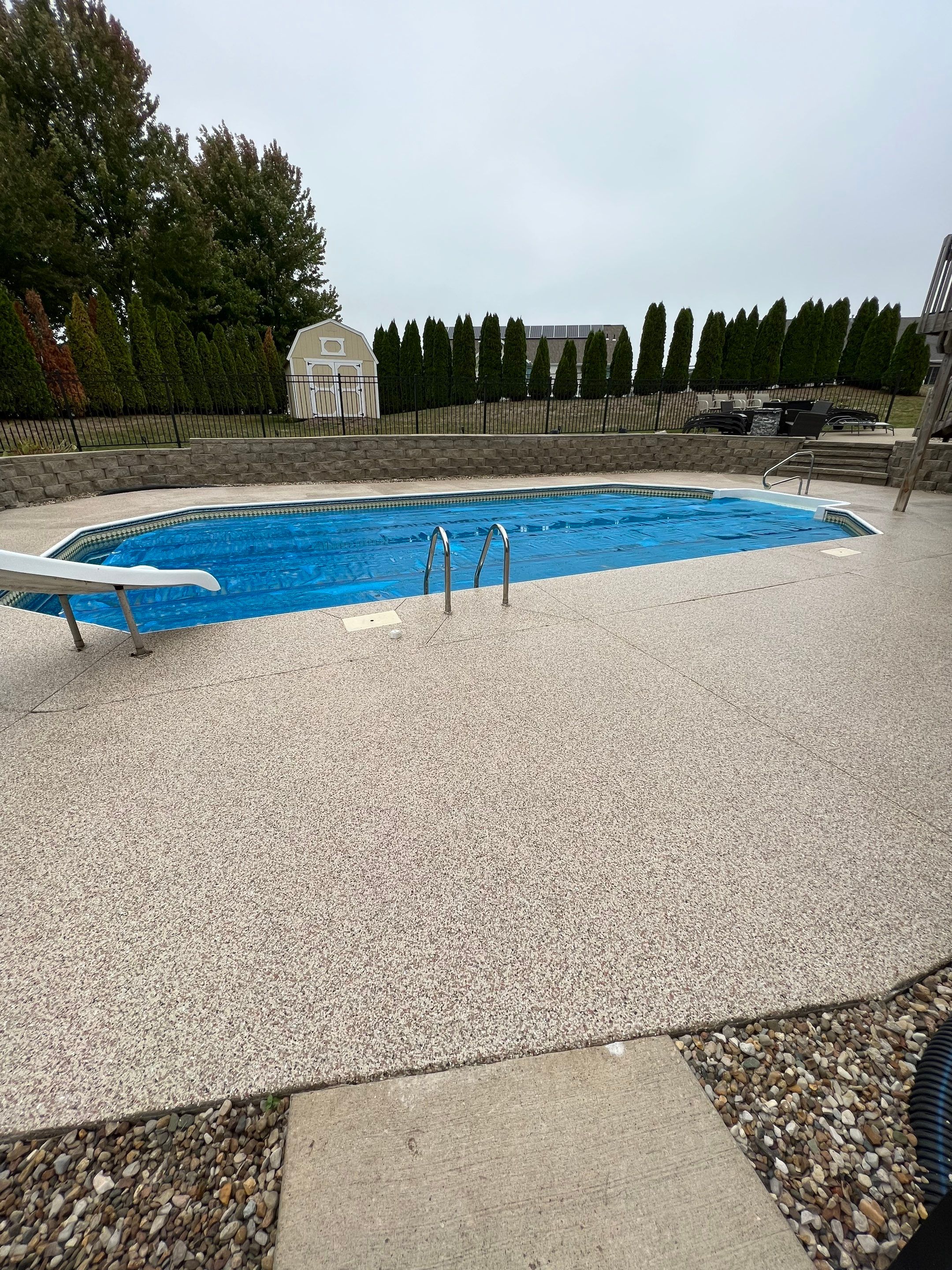Another BEAUTIFUL Pool Transformation by Revival Concrete Coatings, LLC