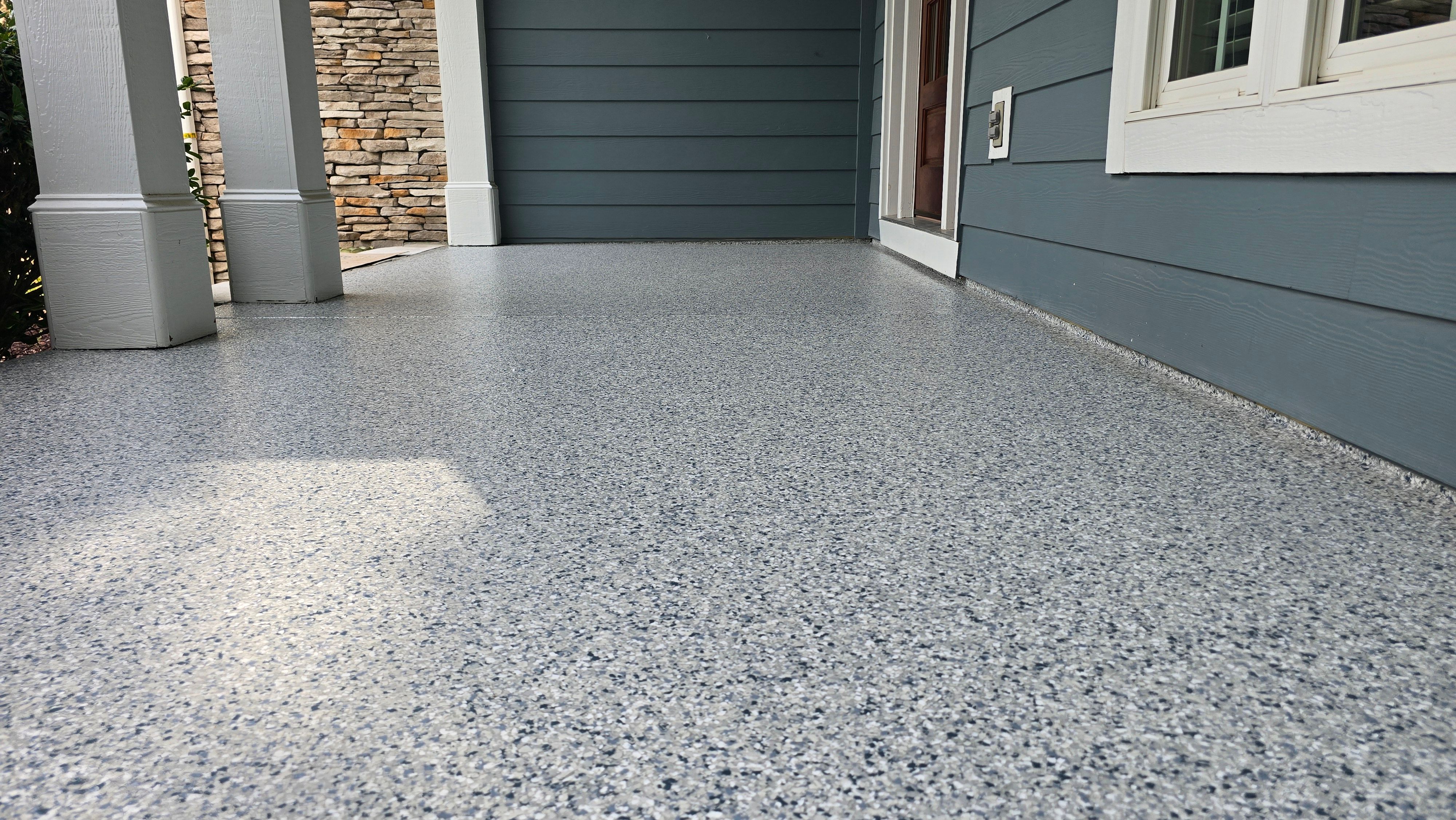 Front Porch & Garage Using Tidal Wave & Morel by Elite Floor Solutions