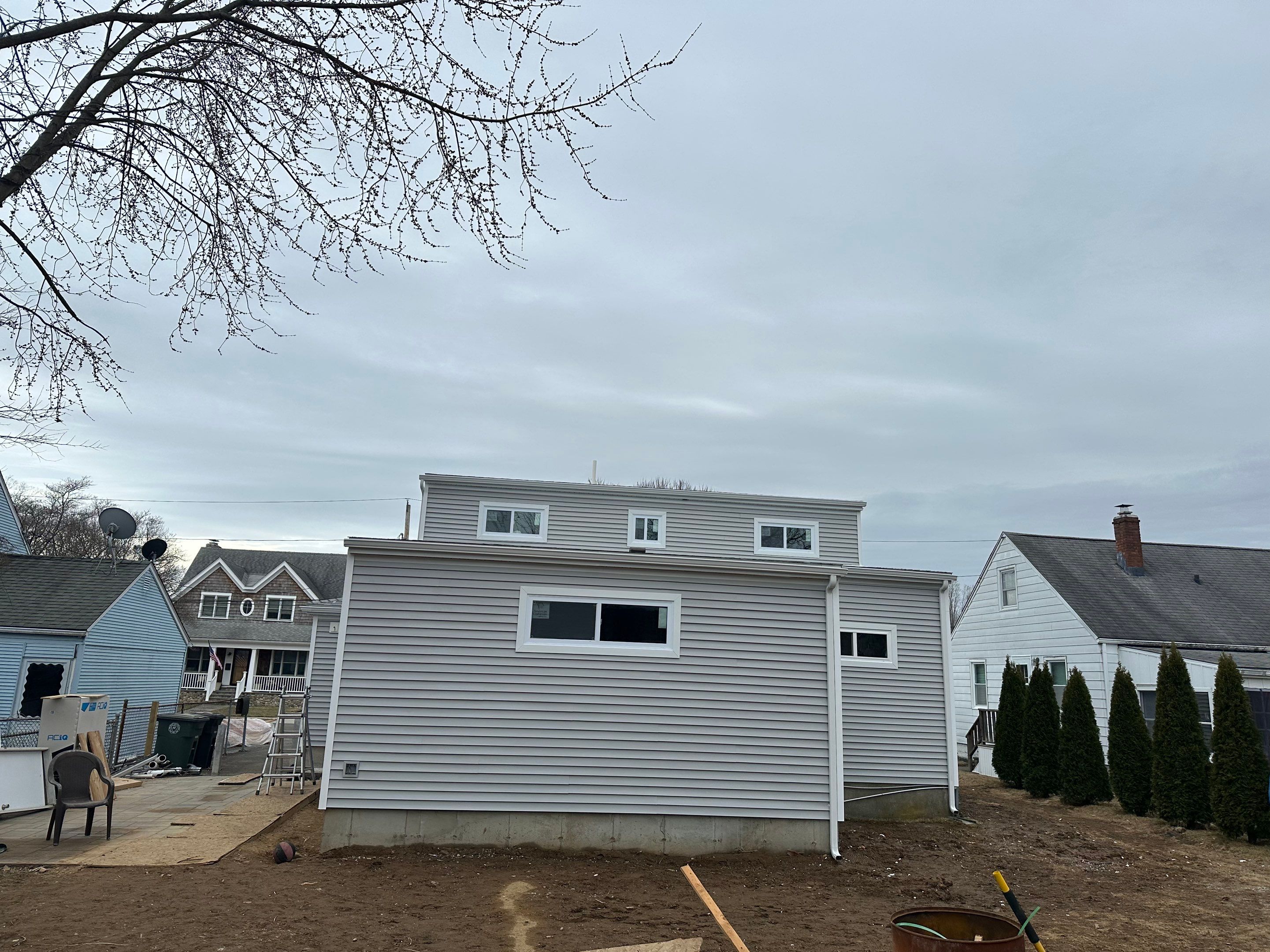 Siding Installation using CertainTeed Monogram Vinyl Siding - D4 - Sterling Gray by A Plus Exterior