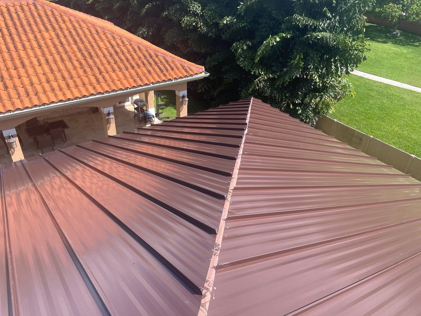 Metal Roof - Galvalume - Mansard Brown by Istueta Roofing