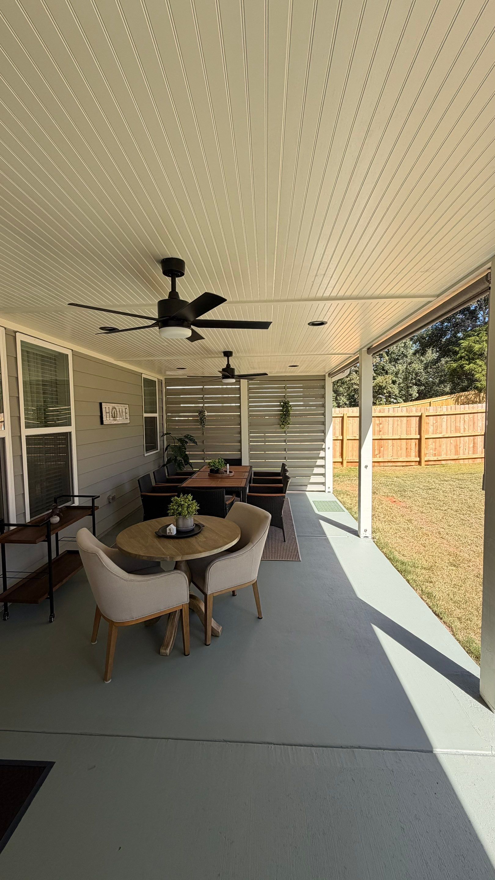 Custom Covered Back Porch with Privacy Screening in Acworth by Swift Home Renovations 