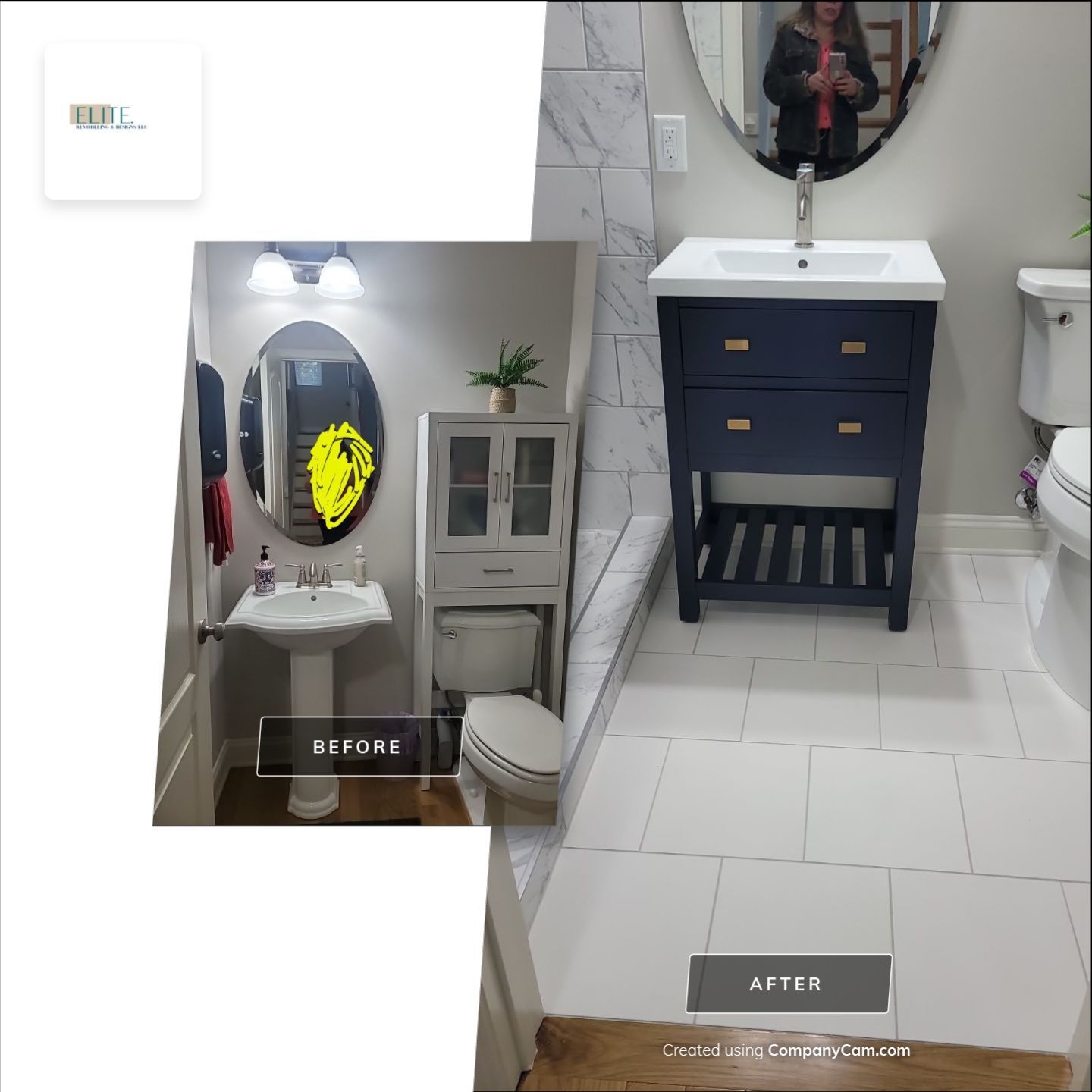 A Pathway to Possibility – Turning a Half Bath into a Full Retreat in Holly Springs by Elite Remodeling and Design LLC