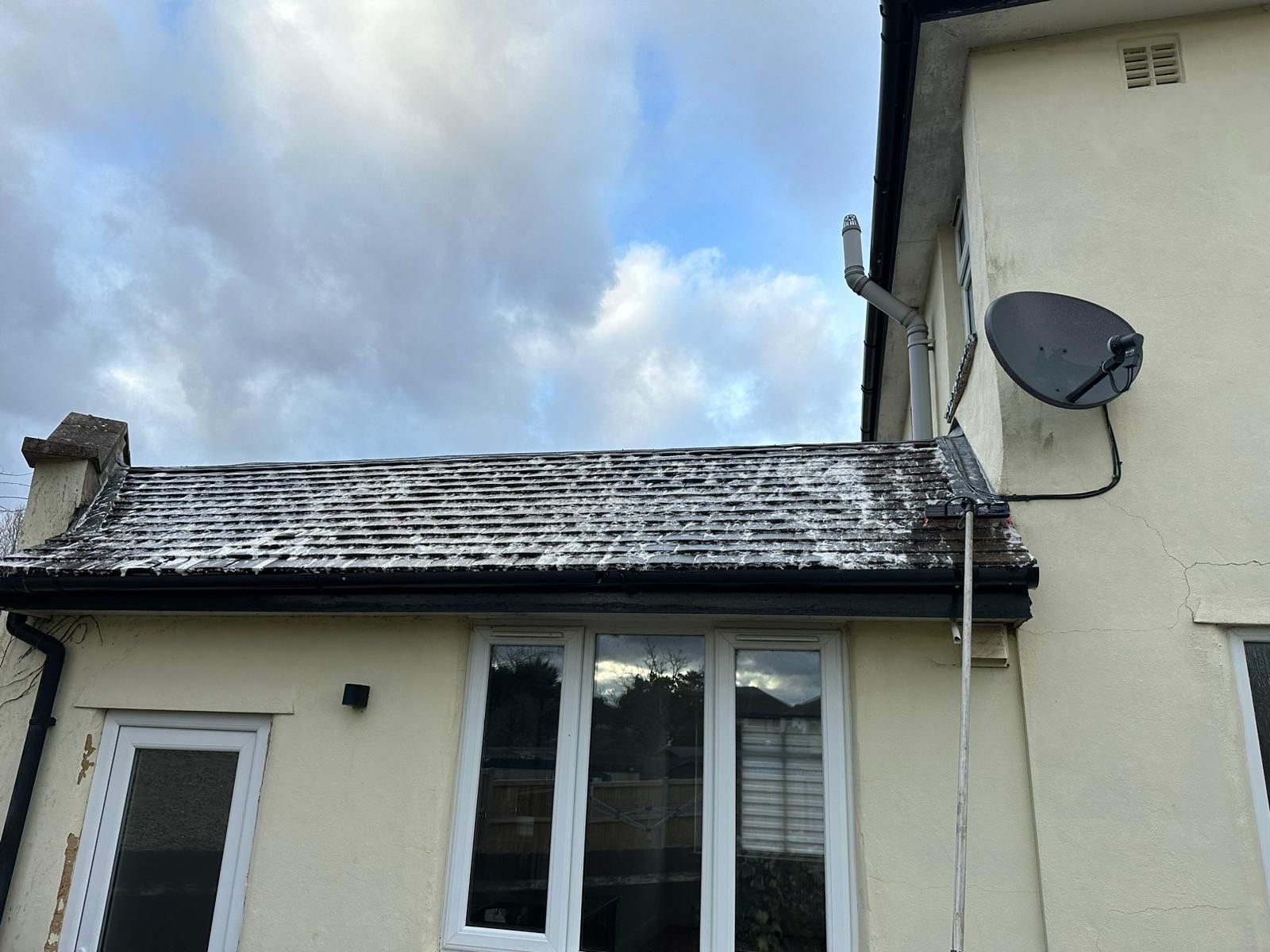 Roof Scraping- Moss Remaval - Biocide using Moss Scraper Blades by Ges Exterior Cleaning ltd