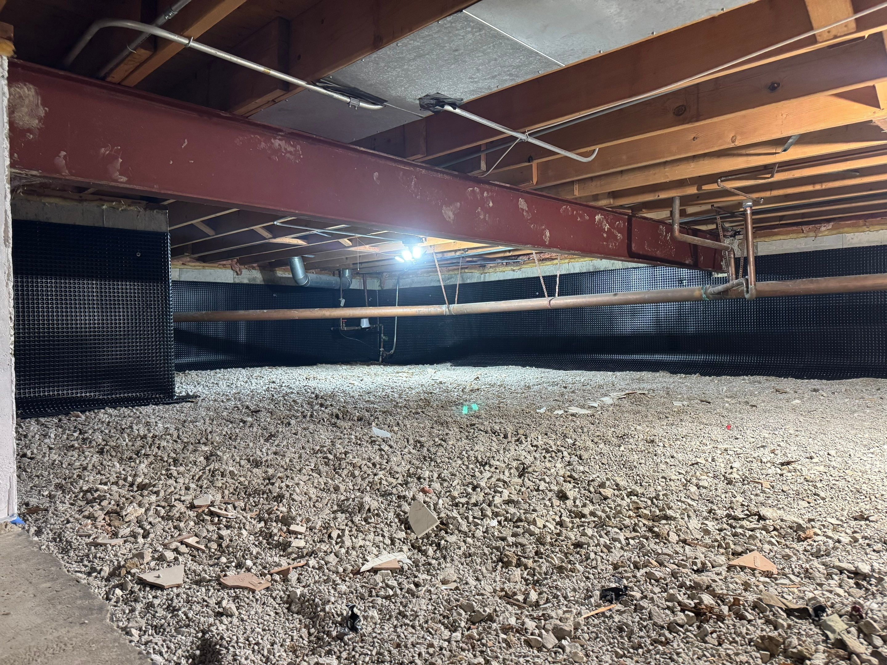 Concrete in Crawlspace by Area Wide Waterproofing