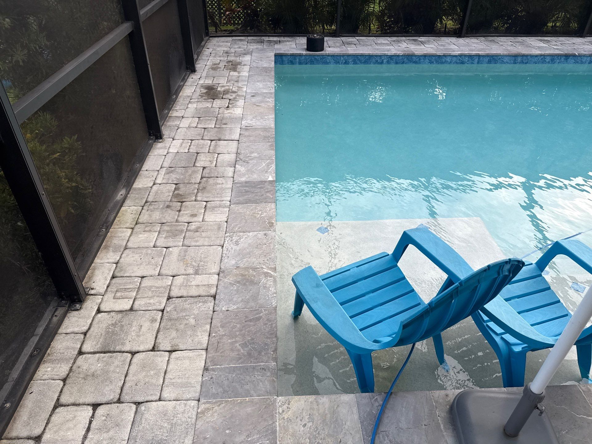 Paver Pool Deck & Screen Enclosure Cleaning – North River Ranch, Parrish, FL by Sunshine AquaWash