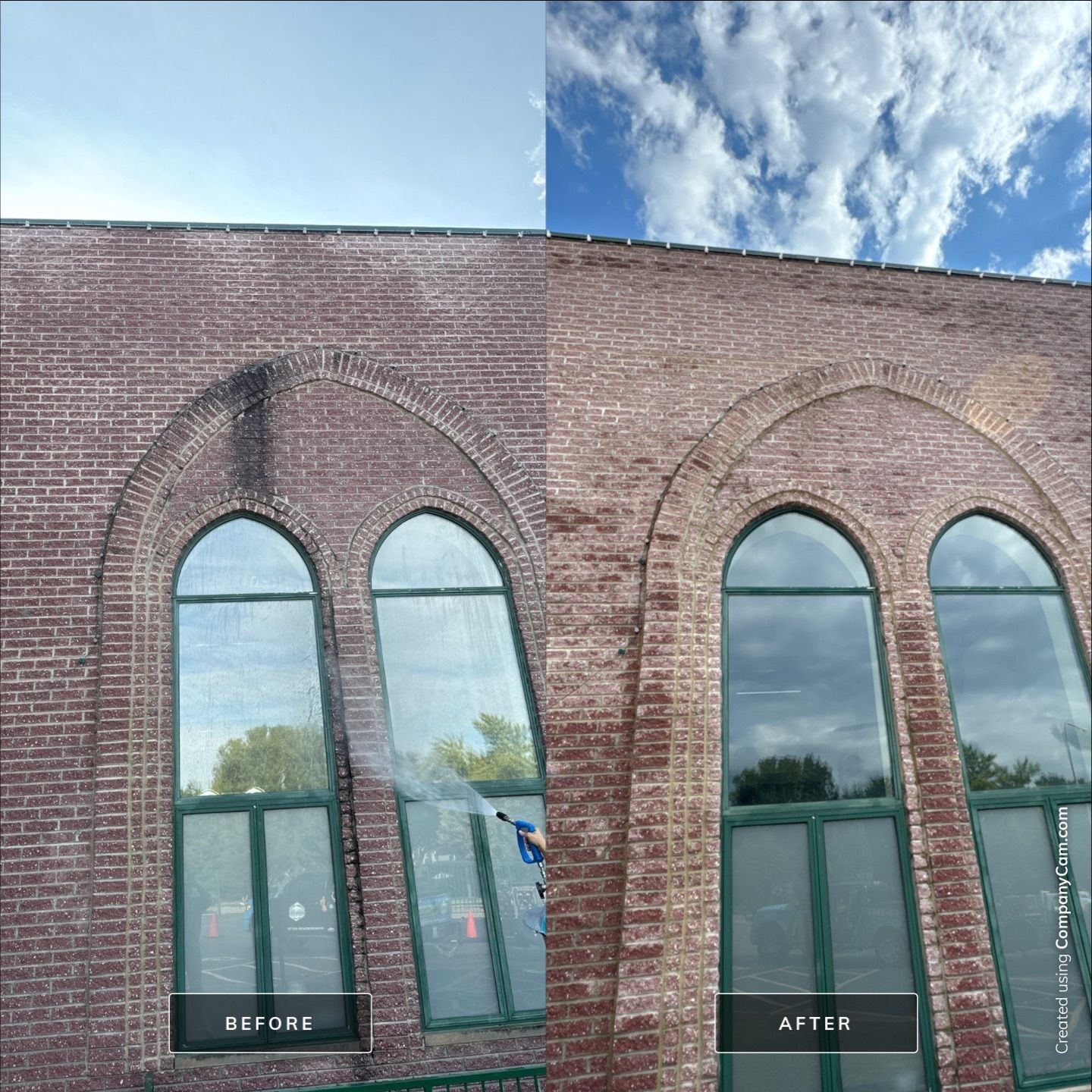 Commercial Exterior Building Wash  by Simmons Power & Soft Washing