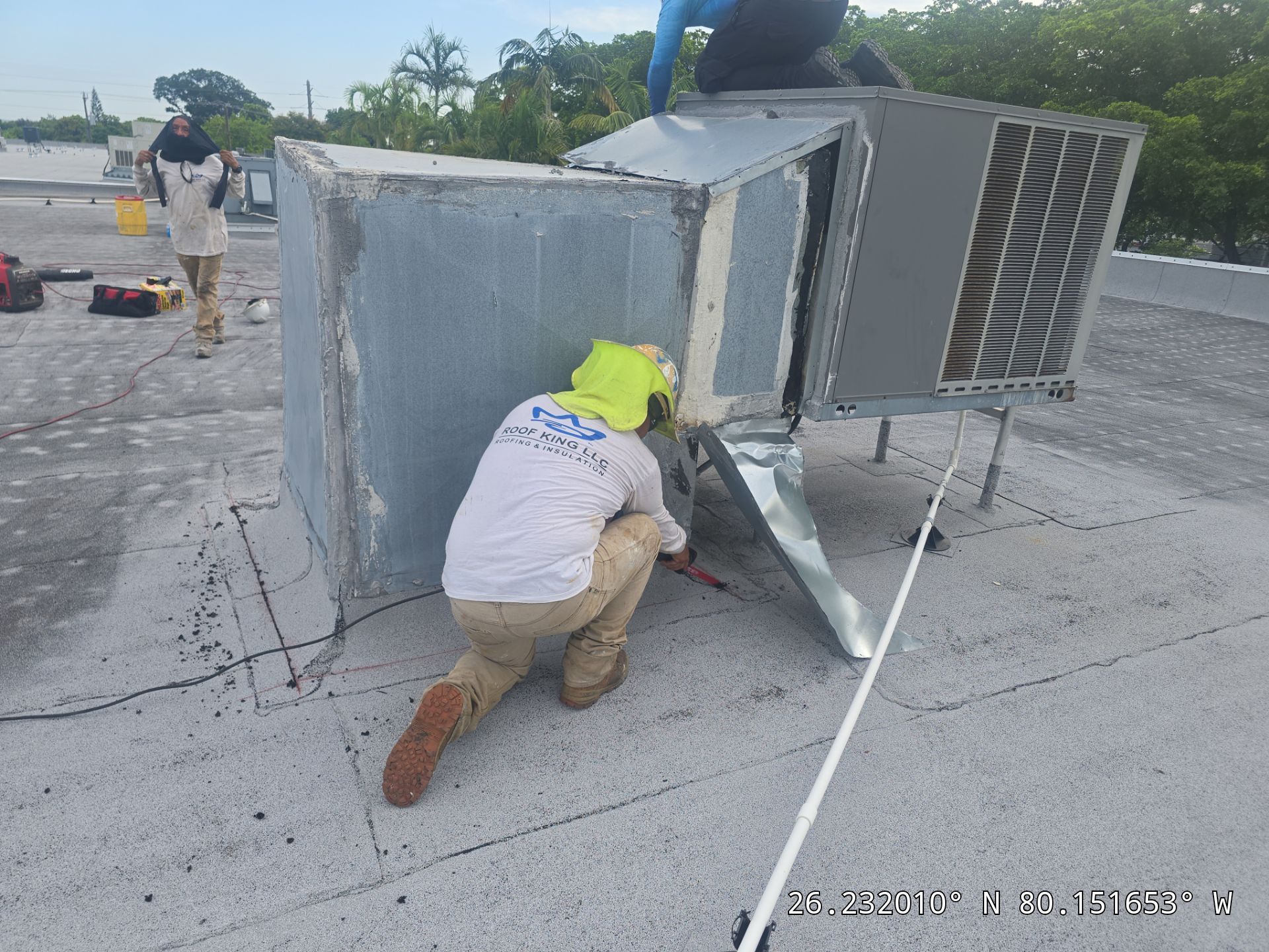 Commercial Roof Restoration and HVAC Curb Flashing in Pompano Beach by Roof King LLC