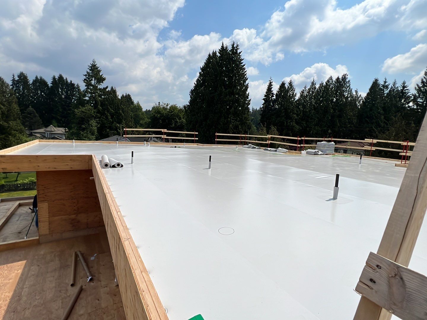 Residential Roofing Installation using Durolast roofing membrane by Top Notch Roofing Inc