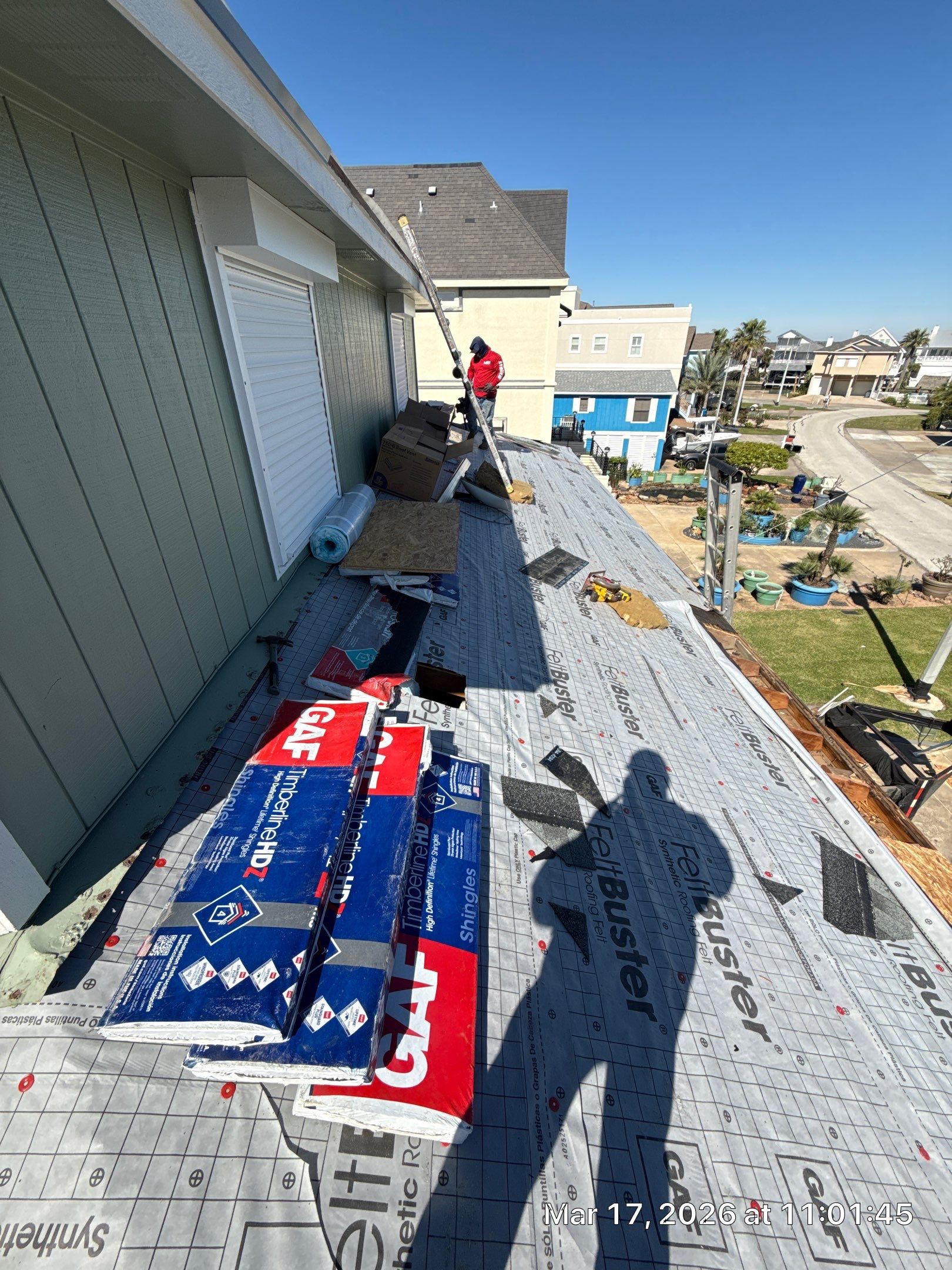 Residential Roof Replacement using GAF HDZ SLATE by Elite Roofing LLC