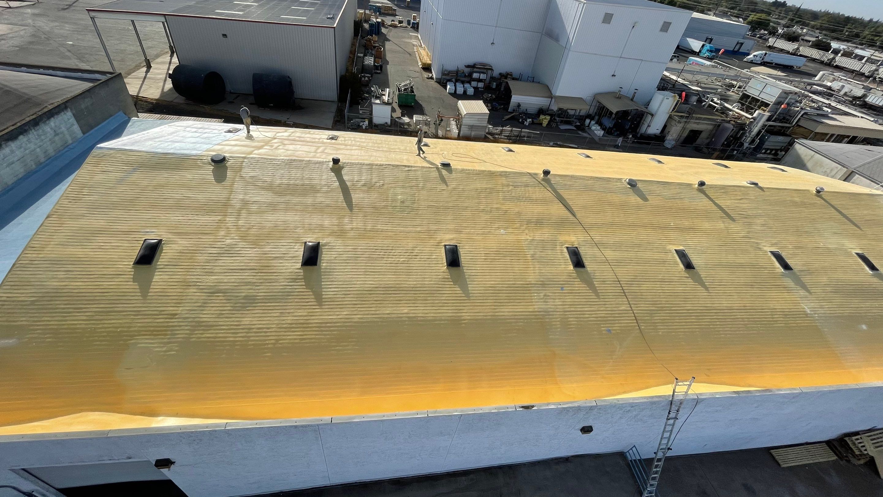 Spray foam and coatings using Polyurethane spray foam by Straight Edge Roofing Inc