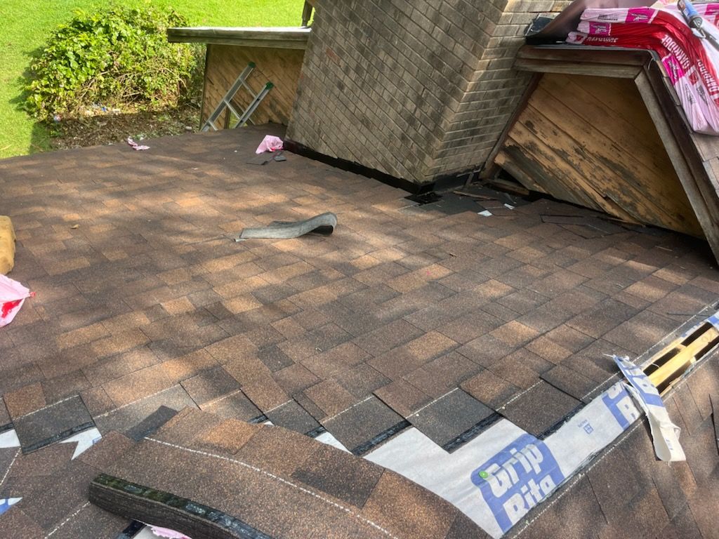 Syler roofing job by BROCK BUILDERS 