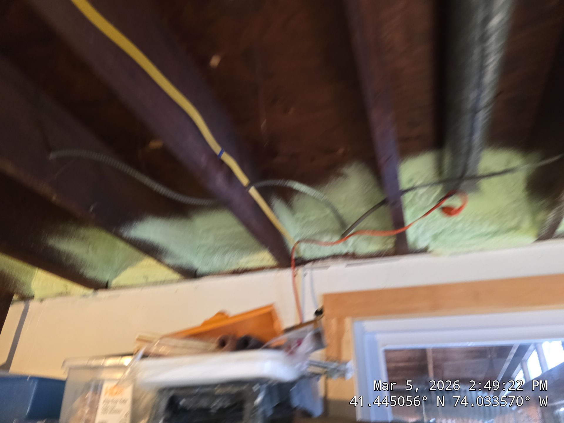 Attic Insulation using open cell spray foam by NYS Foam & Energy