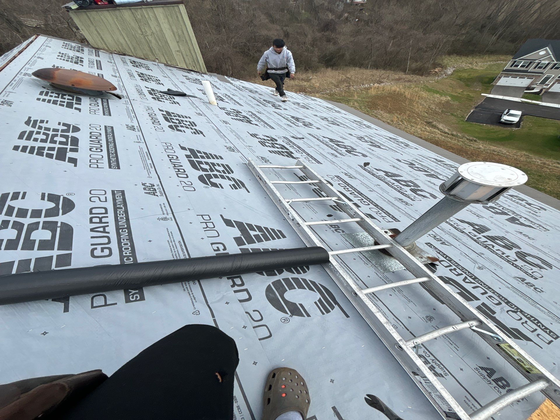 Residential Roofing Installation using GAF Timberline HDZ Pewter Gray by Rainstoppers Roofing