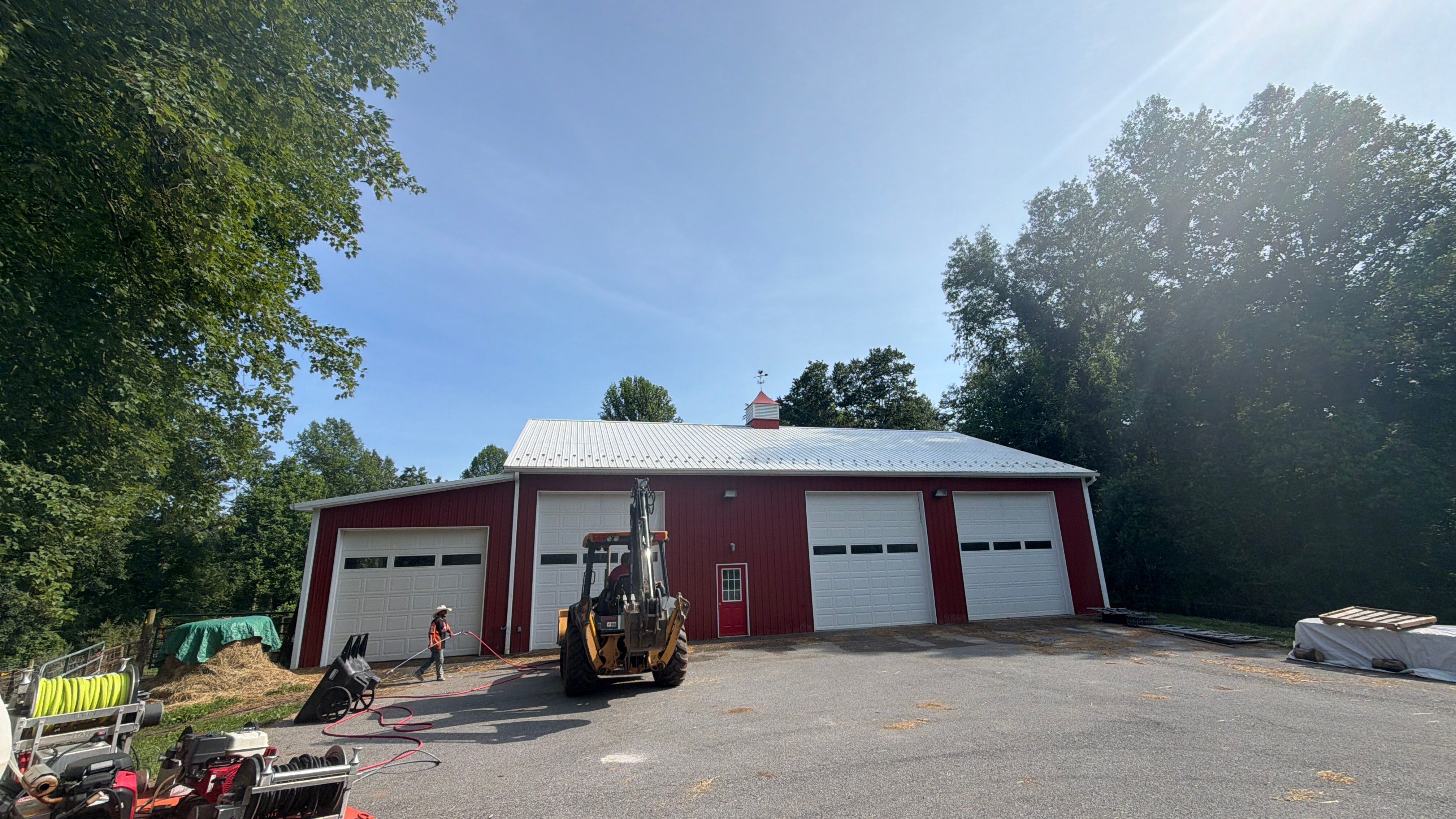 Concrete Pool Deck and Multi-Bay Building Cleaning in Eldersburg by Baltimore Pressure Washers Inc.