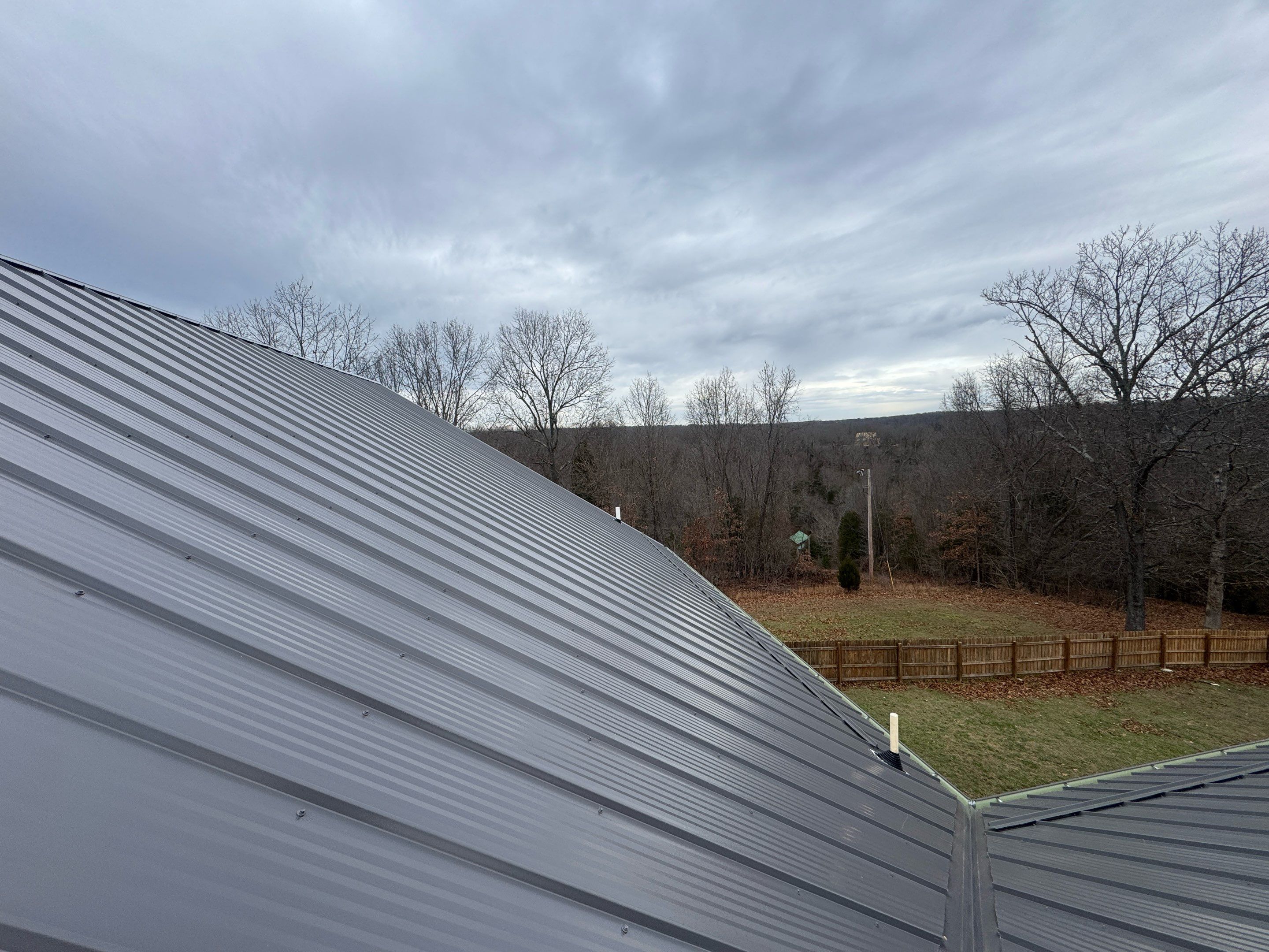 Residential Roofing Install - M Rib Exposed Fastener - Color Charcoal  by Titan Commercial & Residential Roofing 