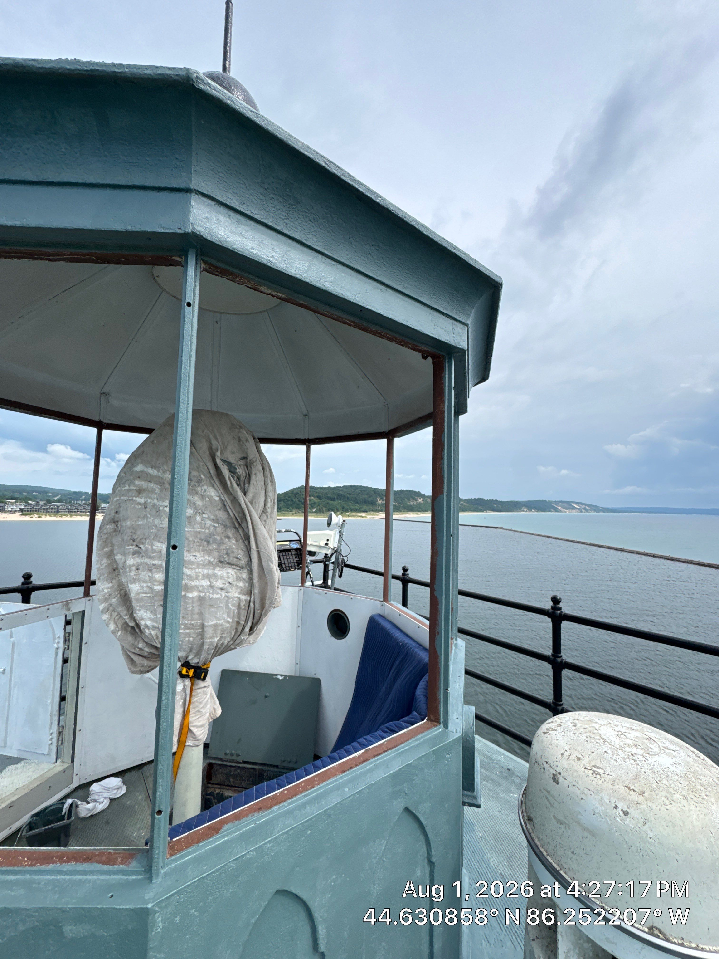 Historical Restoration and Coating of Frankfort North Breakwater Lighthouse by Finkle Preservation & Construction 