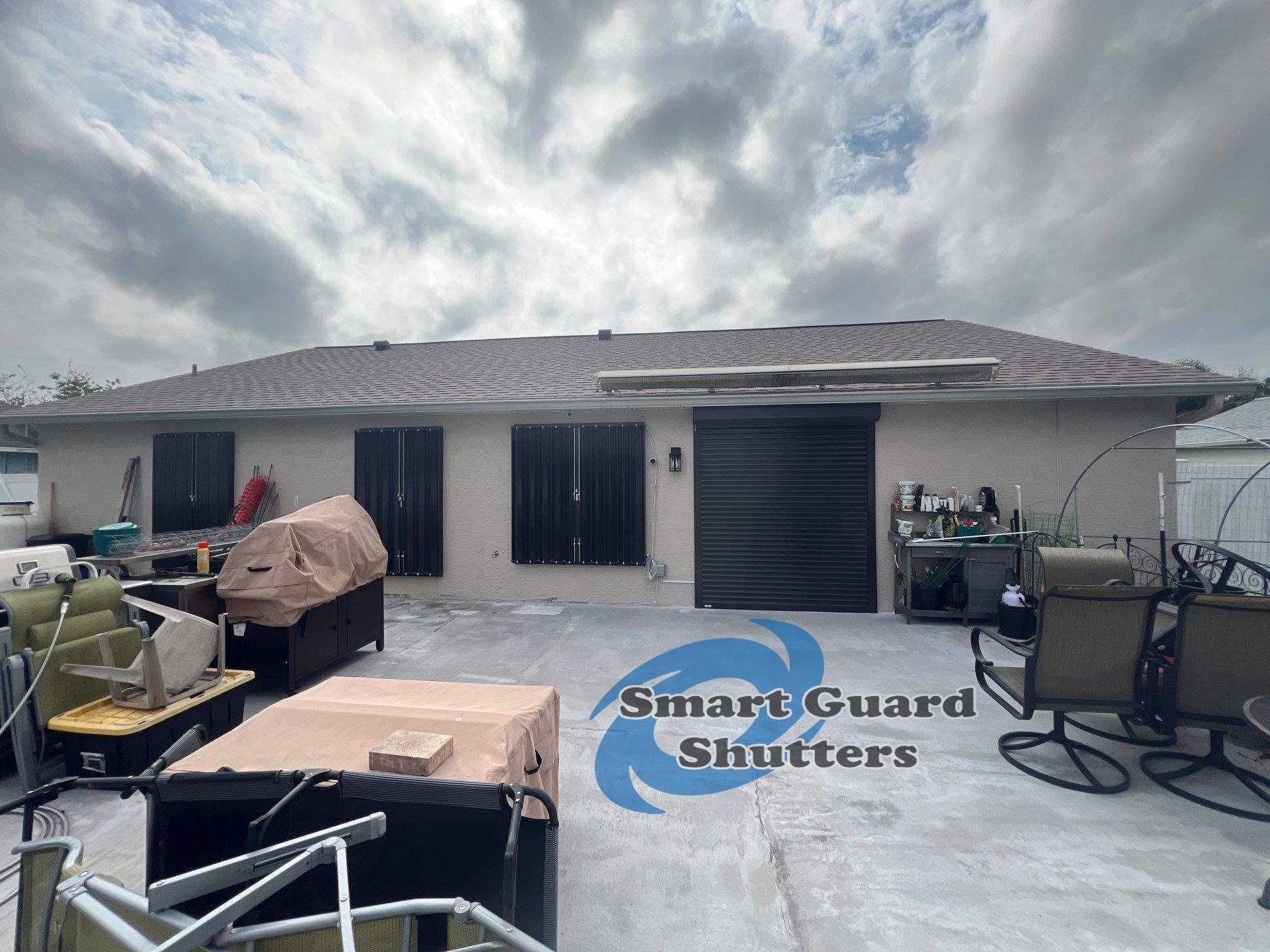 Hurricane Protection in Bronze by Smart Guard Shutters