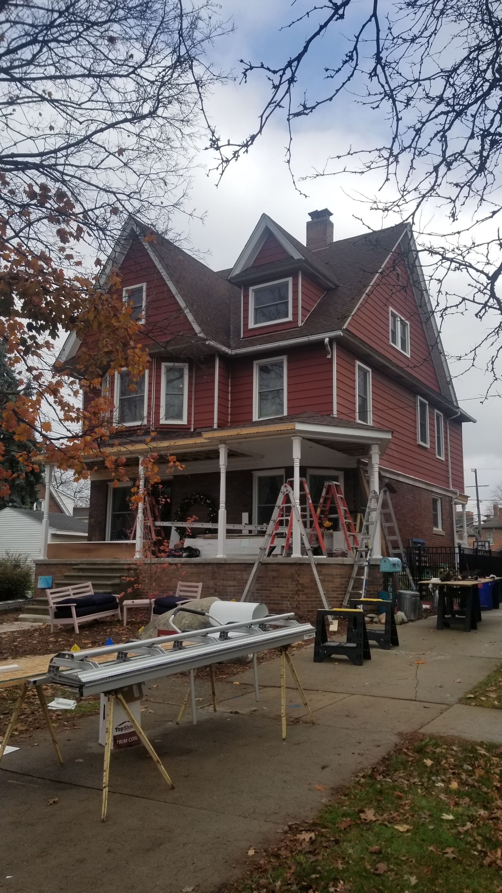 Custom Front Porch on Historic Home by Northwest Construction 