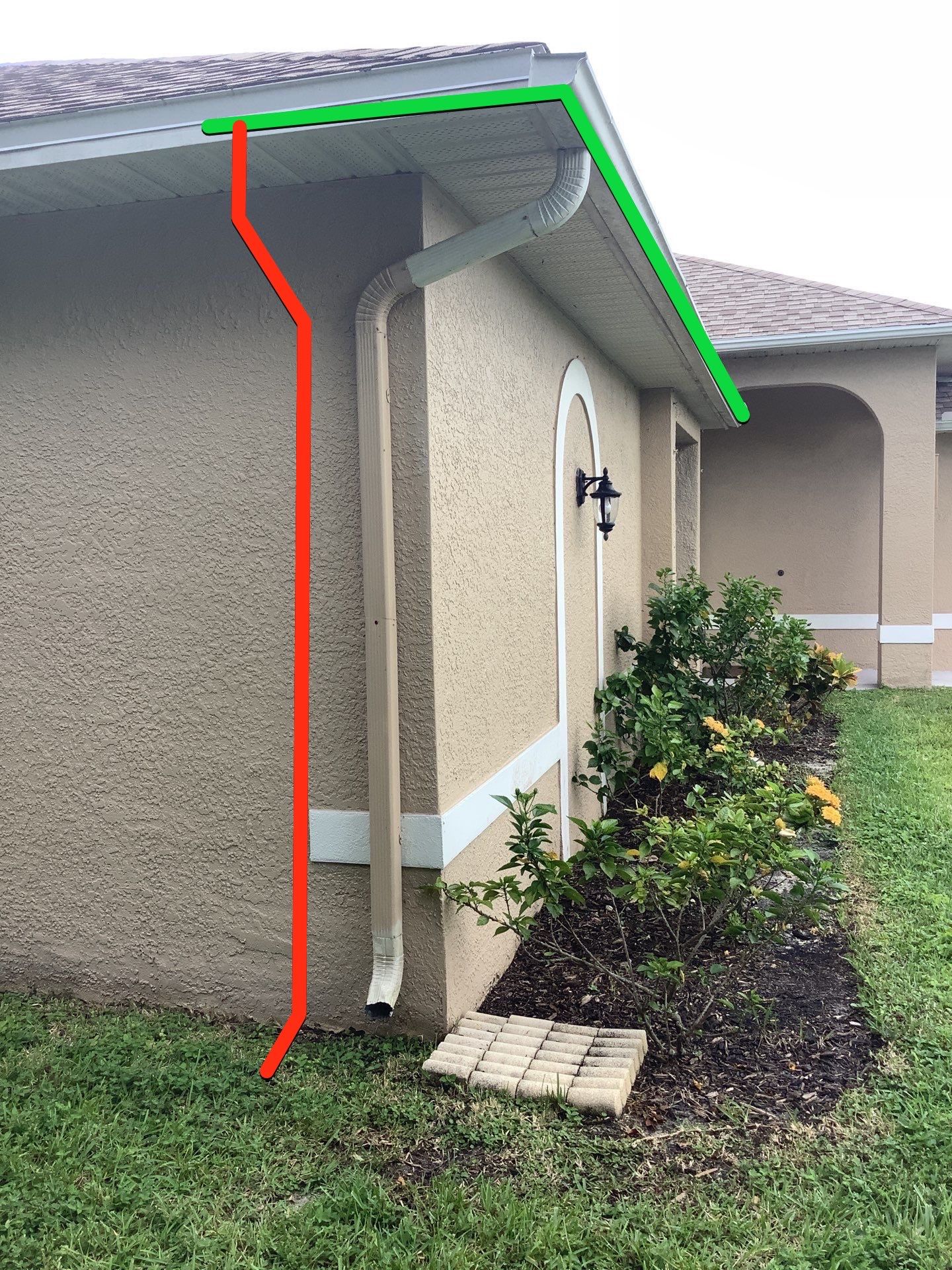 Downspout Extensions for Cape Coral Homes  by Gutter Professors